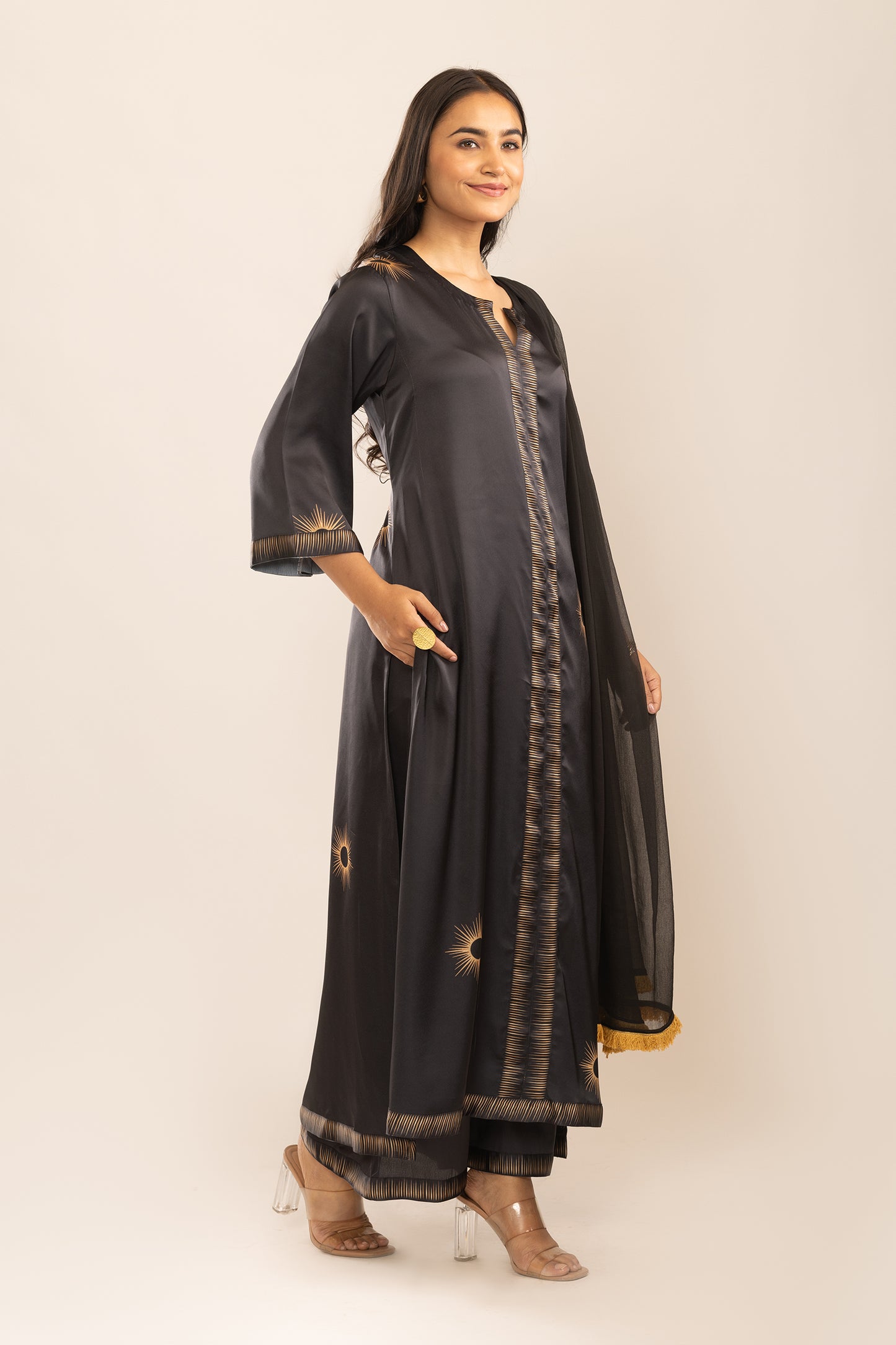 SUN DUST KURTA WITH PALAZZO AND DUPATTA