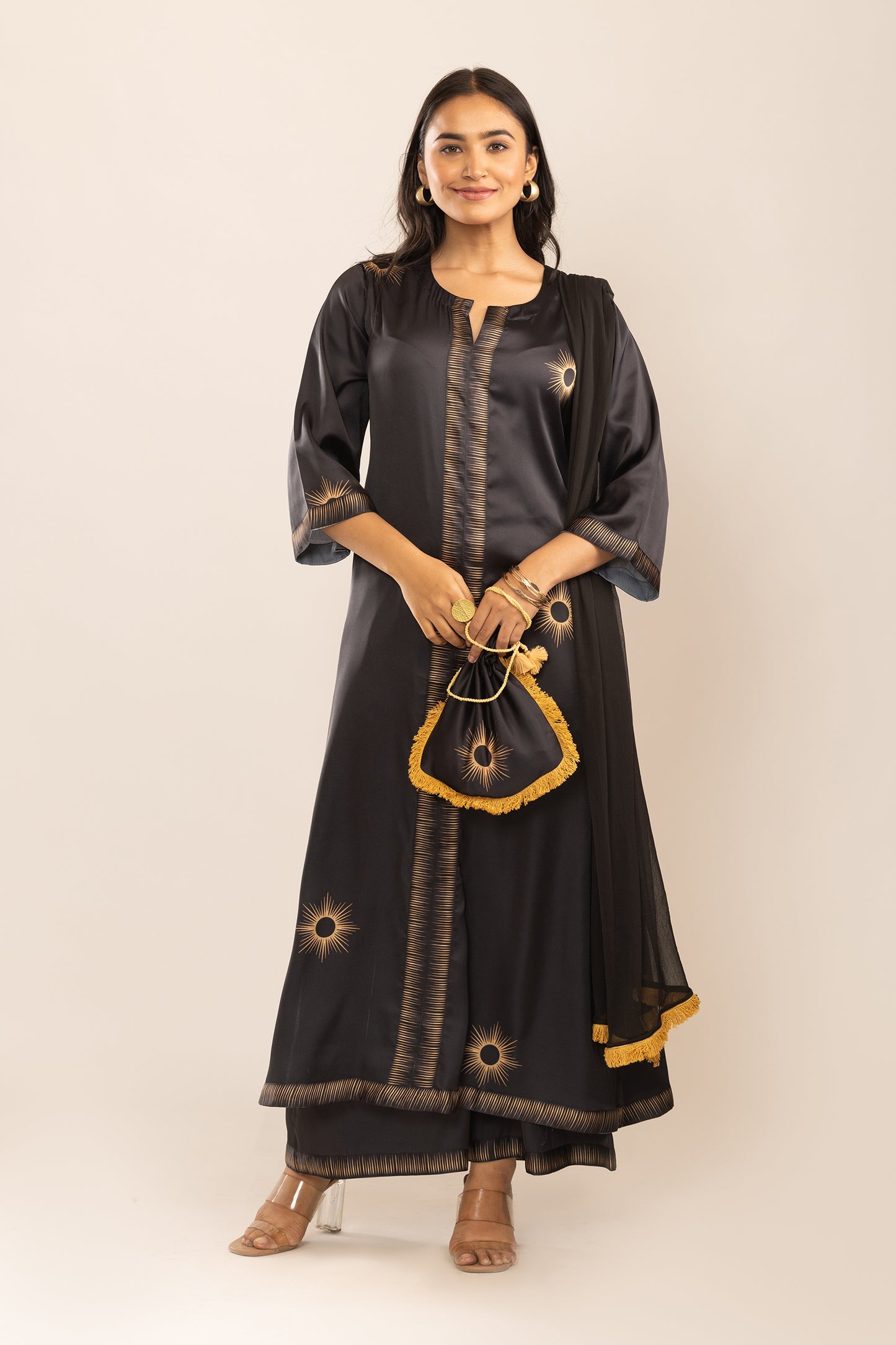 SUN DUST KURTA WITH PALAZZO AND DUPATTA