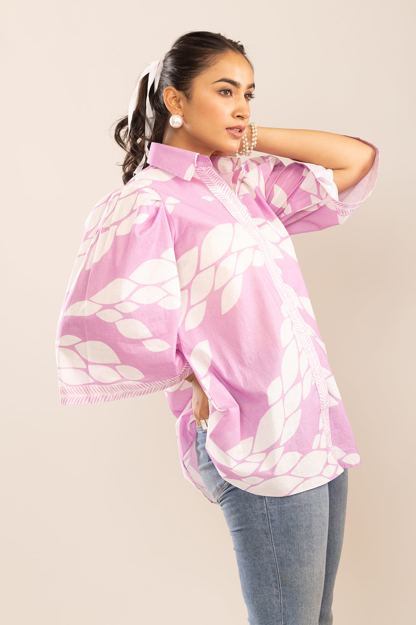 MARSHMALLOW MULMUL SHIRT