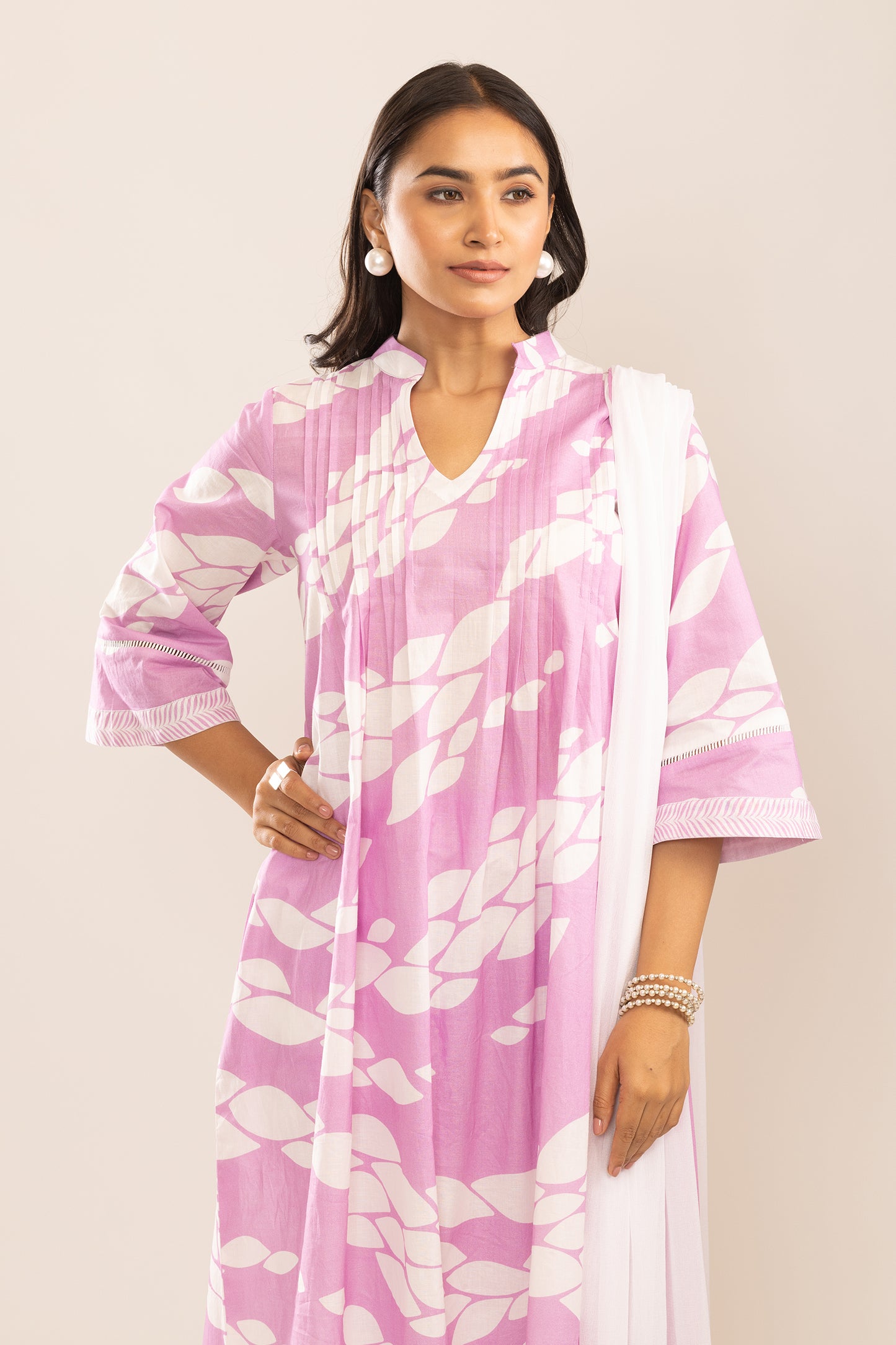 MARSHMALLOW KURTA WITH PANT AND DUPATTA
