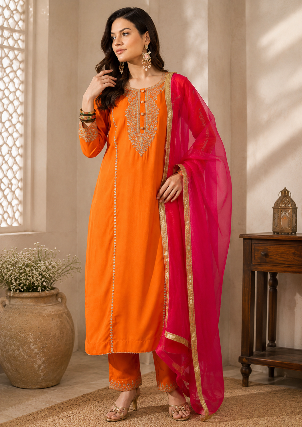 Kanak Kurta with Pant and Dupatta