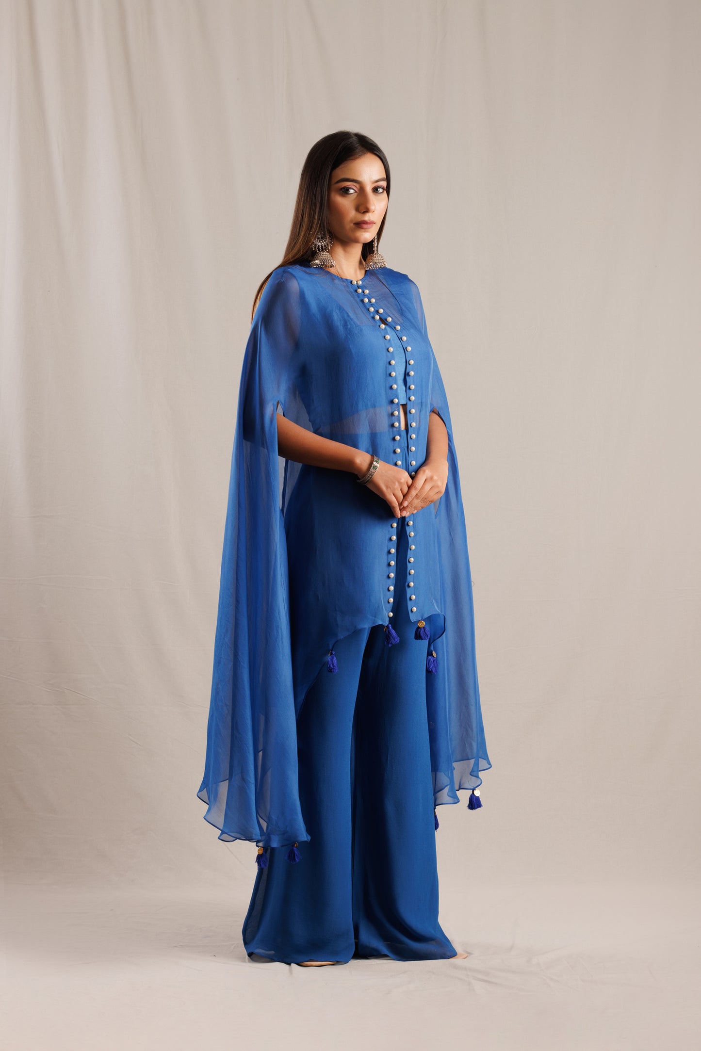 Cape with Blouse & Palazzo