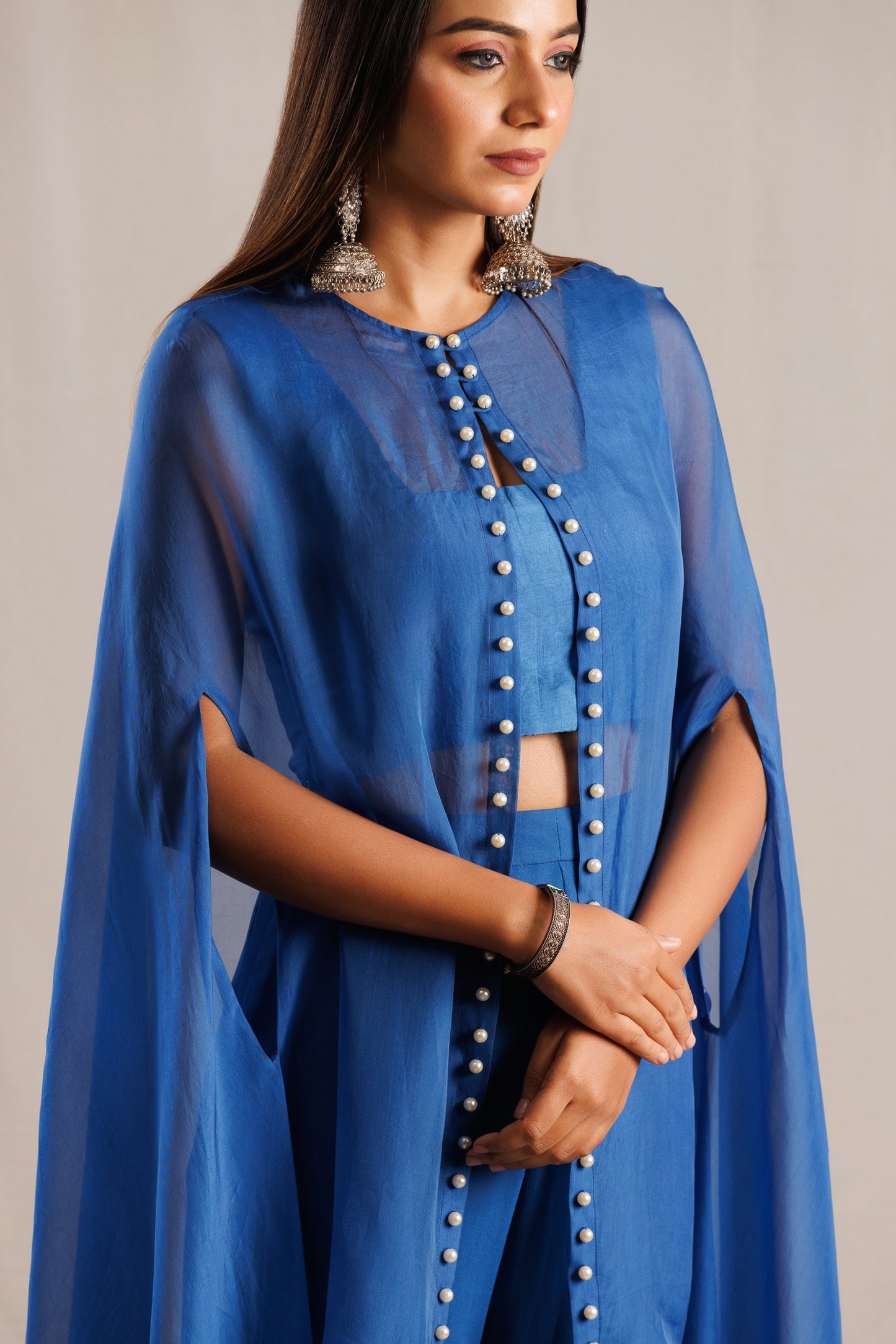 Cape with Blouse & Palazzo