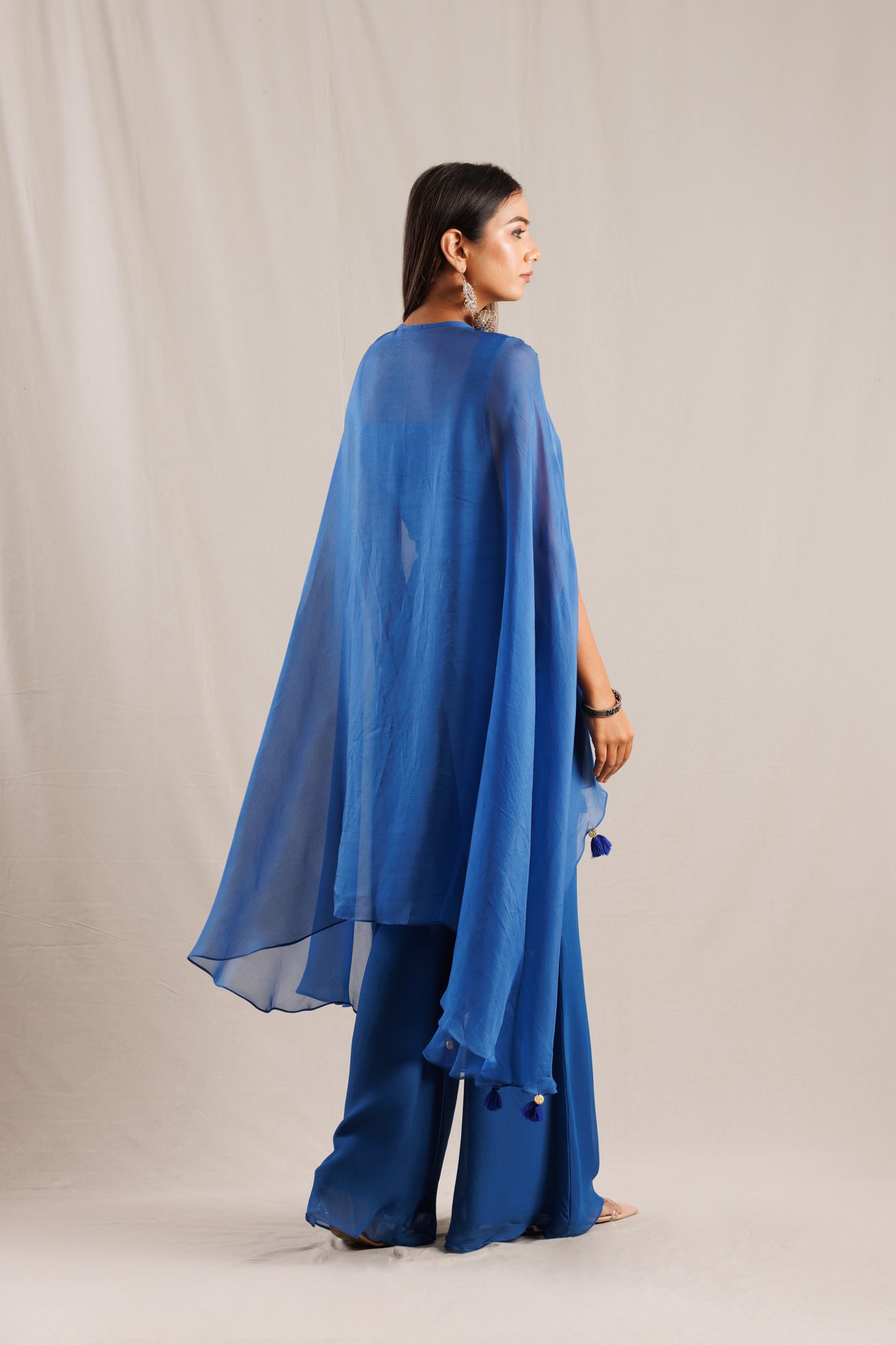 Cape with Blouse & Palazzo