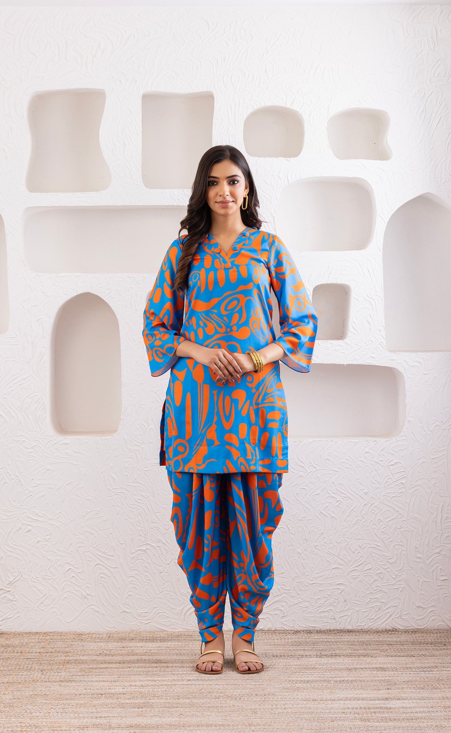 Blue Orange Pop Co Ord Set