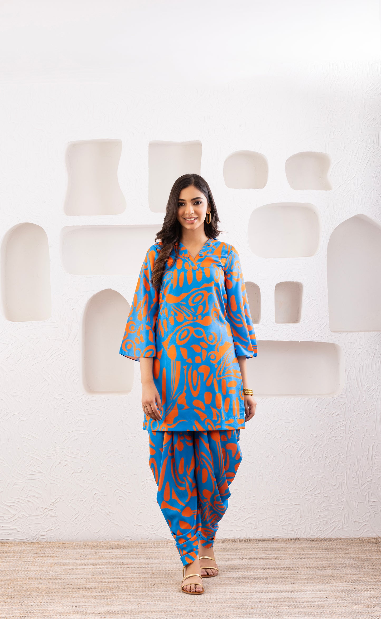 Blue Orange Pop Co Ord Set