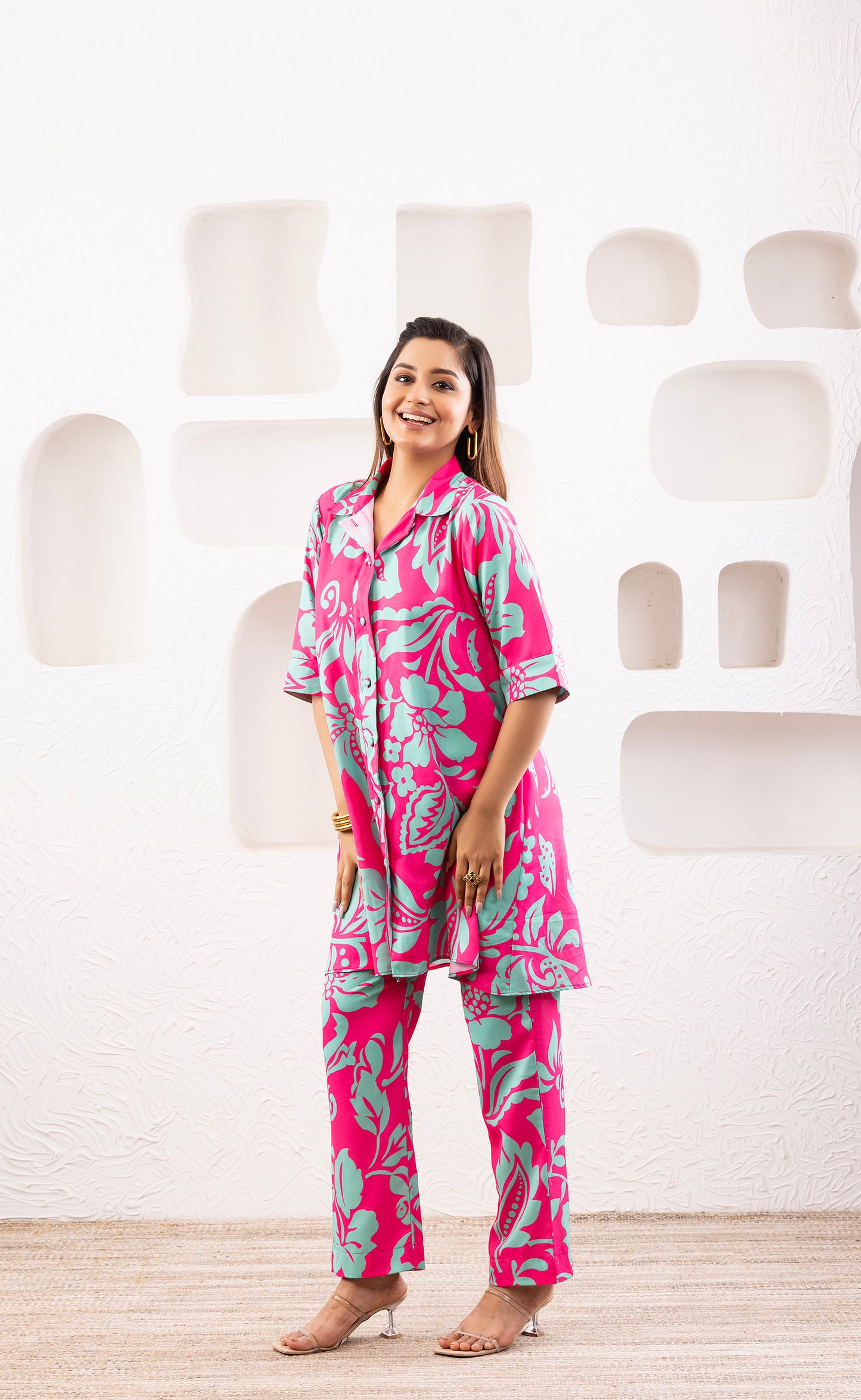 Pink Floral Co ord Set