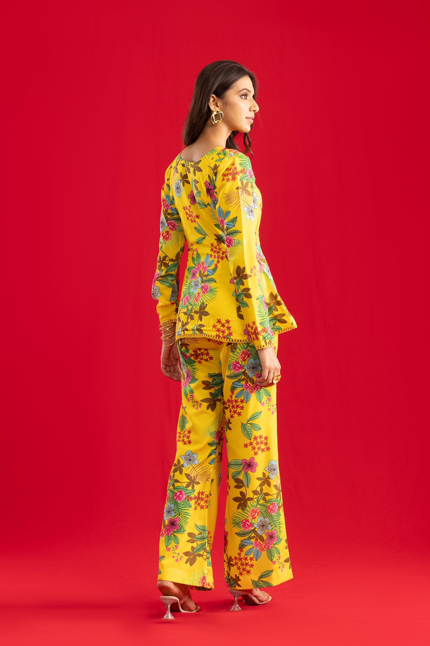 Kesari Peplum Kurta with a Bell Bottom