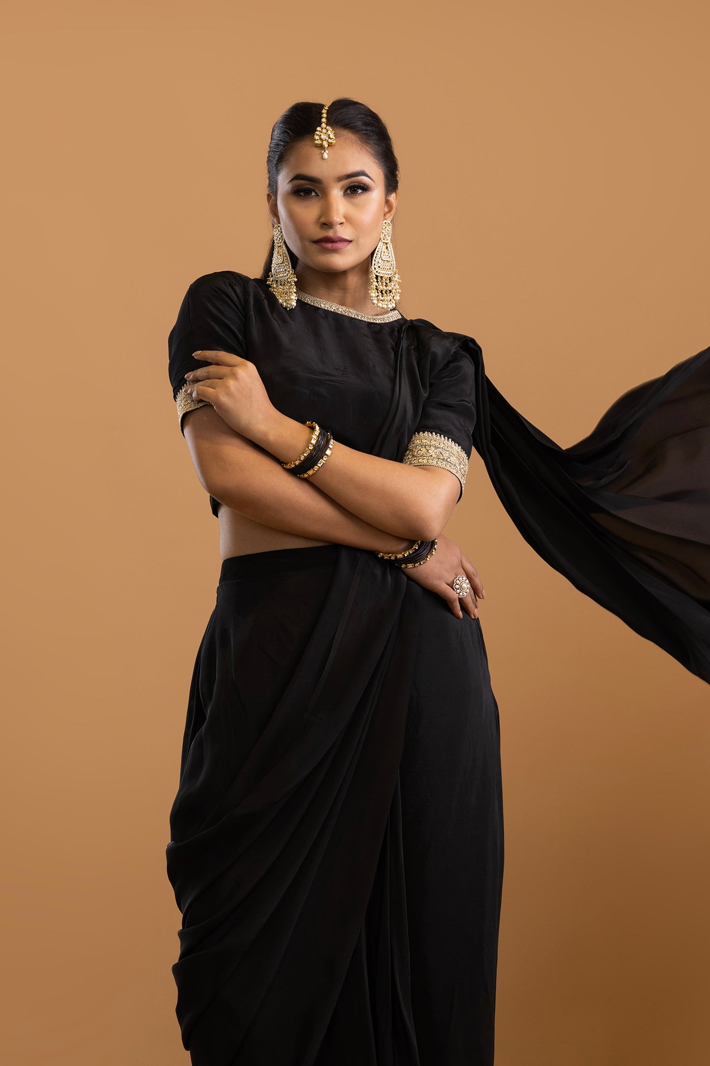 Noor Pre Stitched Saree