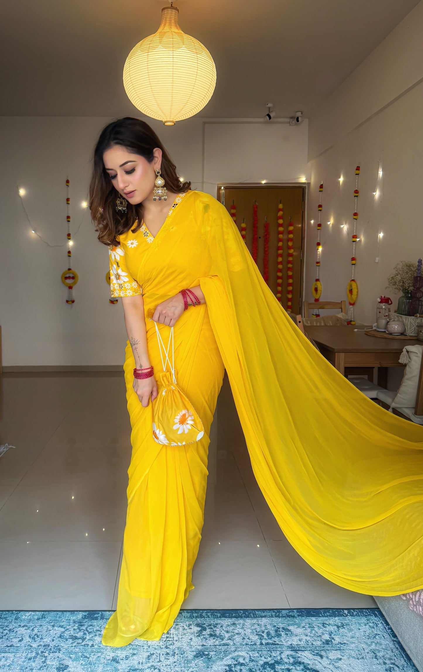 SUNNY DAISY SAREE SET