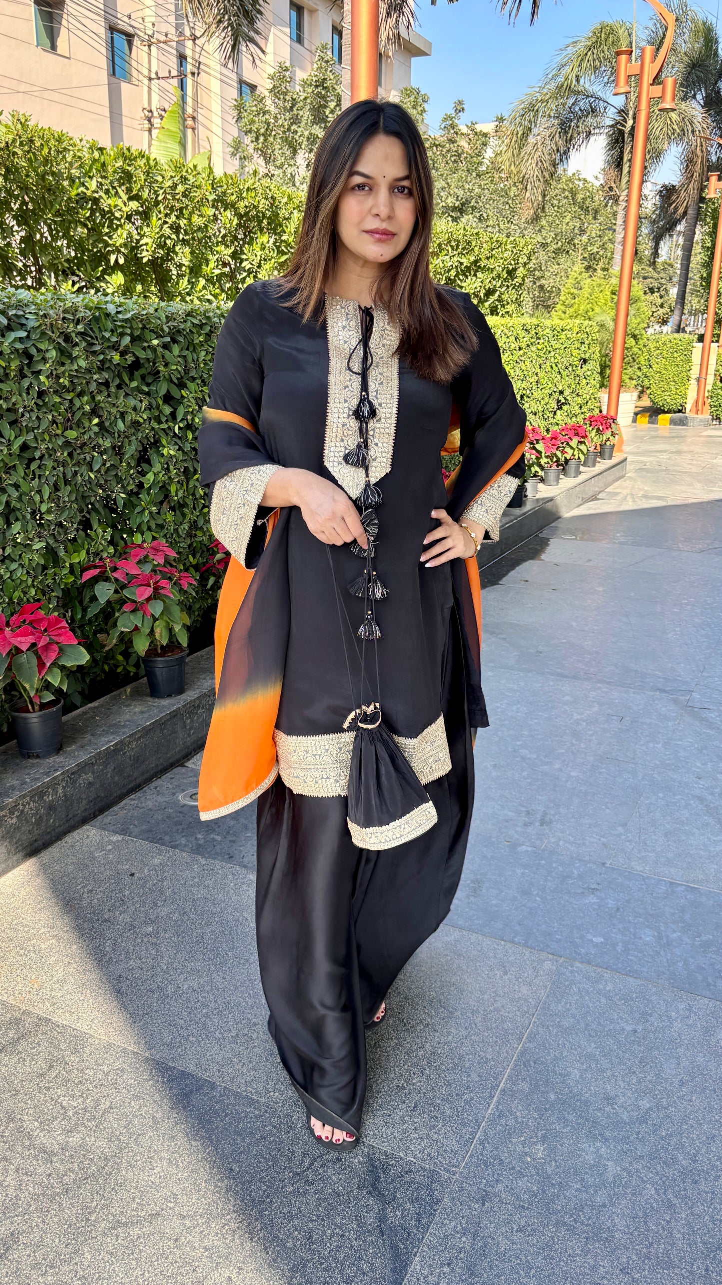 Noor Kurta with a draped salwar