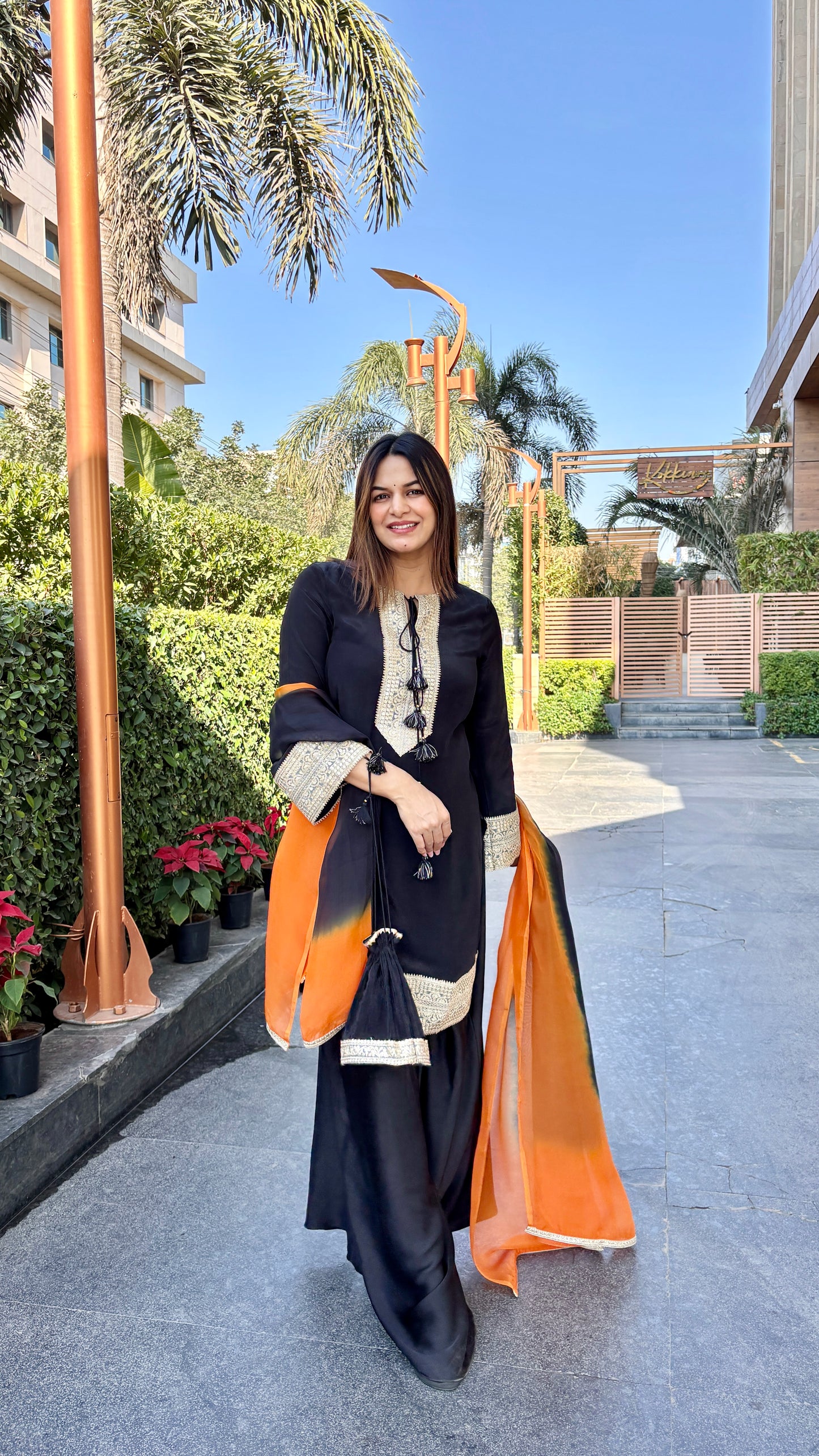 Noor Kurta with a draped salwar
