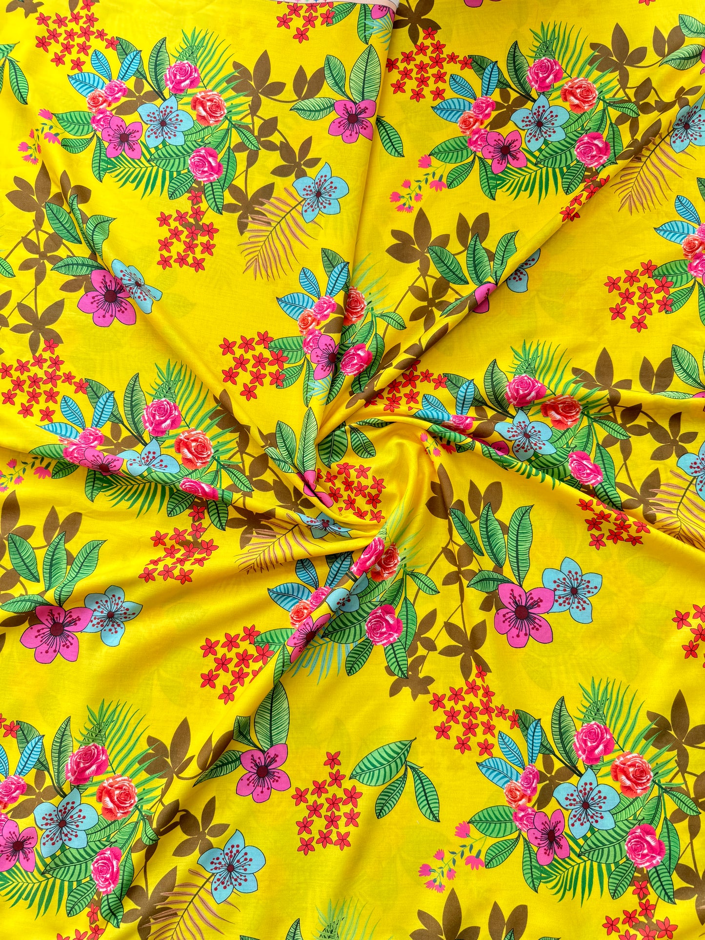 Sunshine Floral Cotton Fabric