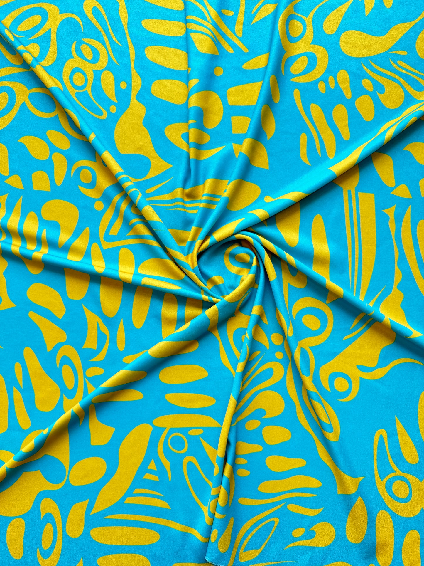 MELLOW YELLOW ABSTRACT FABRIC