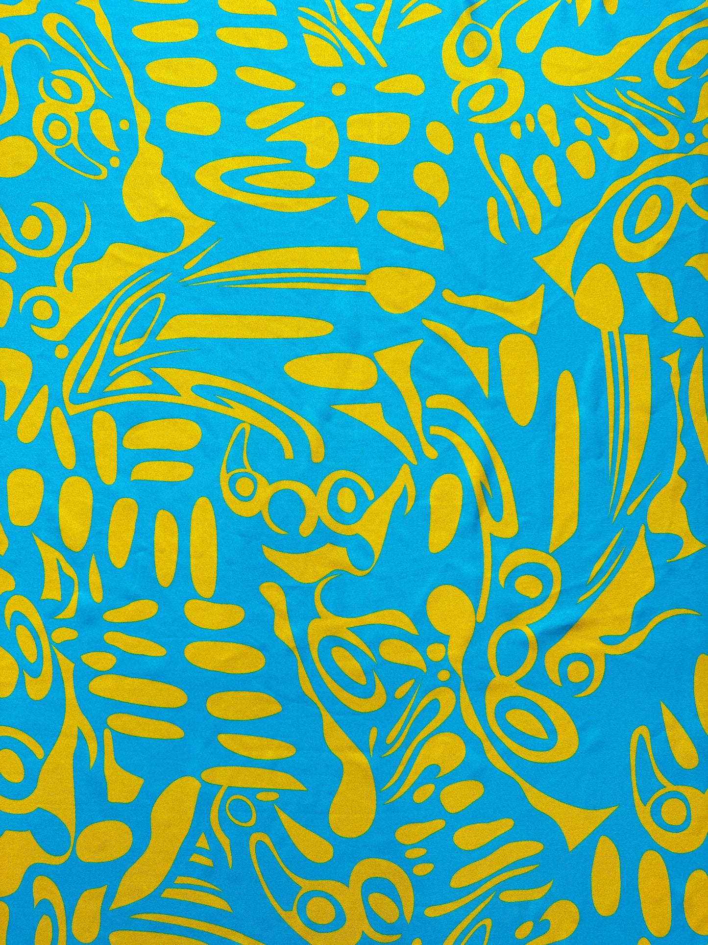 MELLOW YELLOW ABSTRACT FABRIC