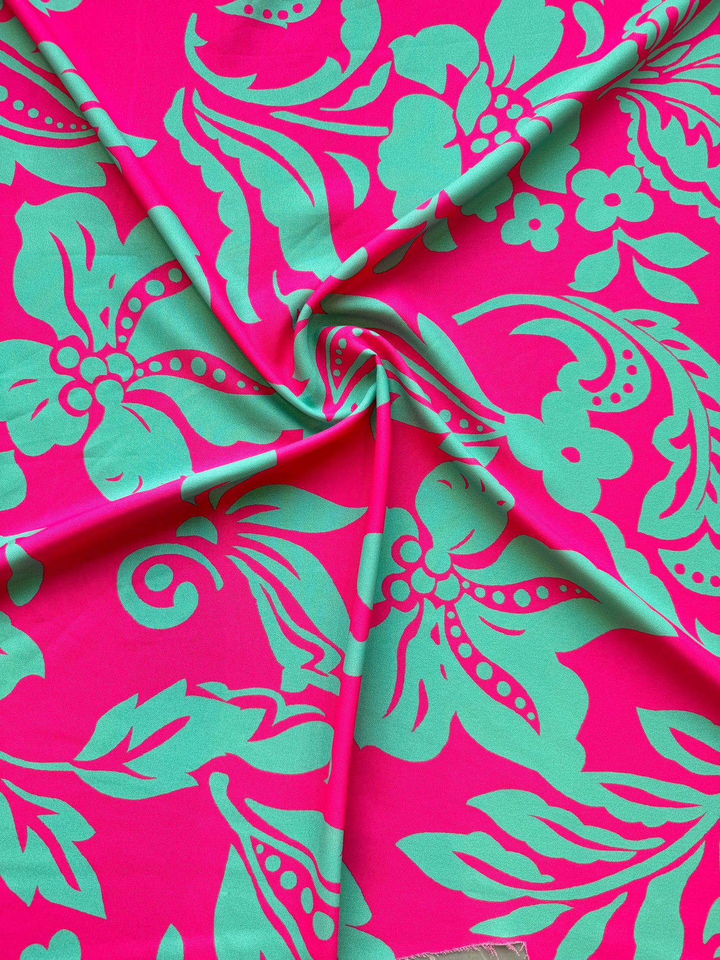 Minty Rose Floral Fabric