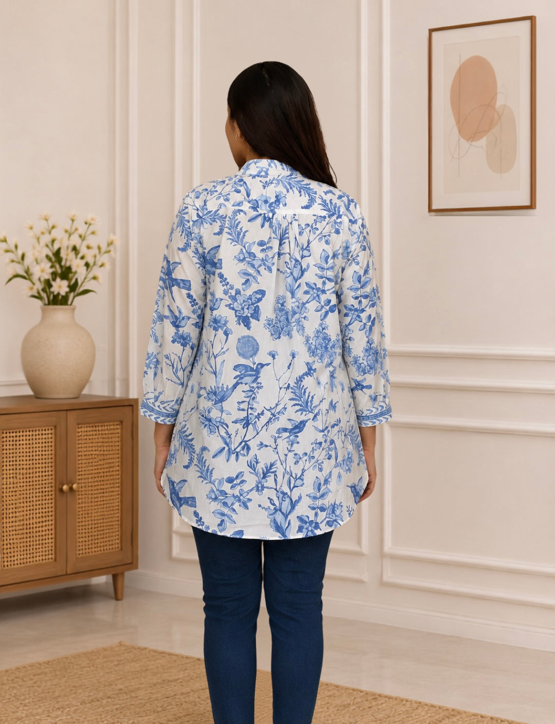 Azure TOILE KURTA SHIRT