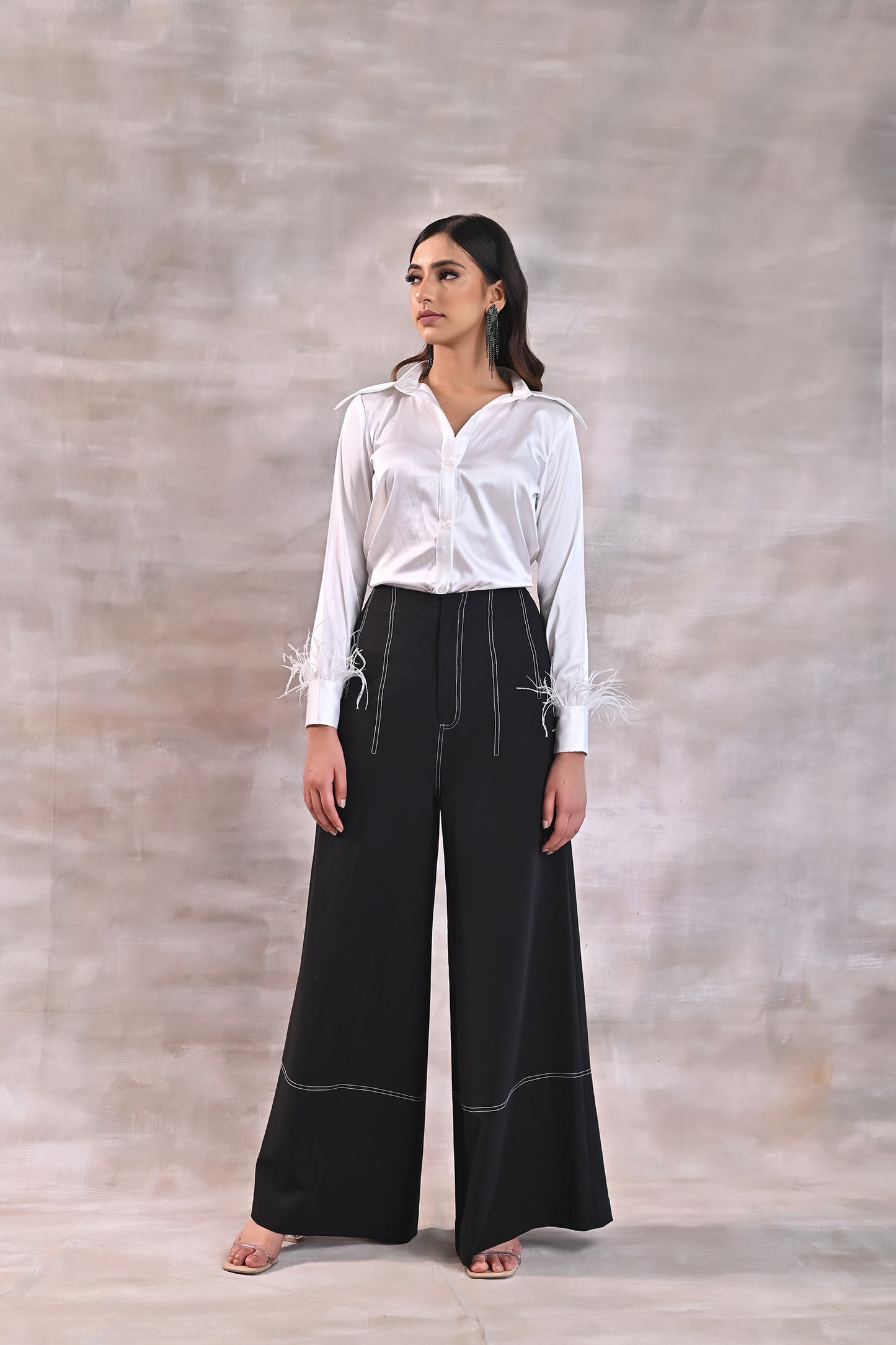 Satin Shirt with Pants