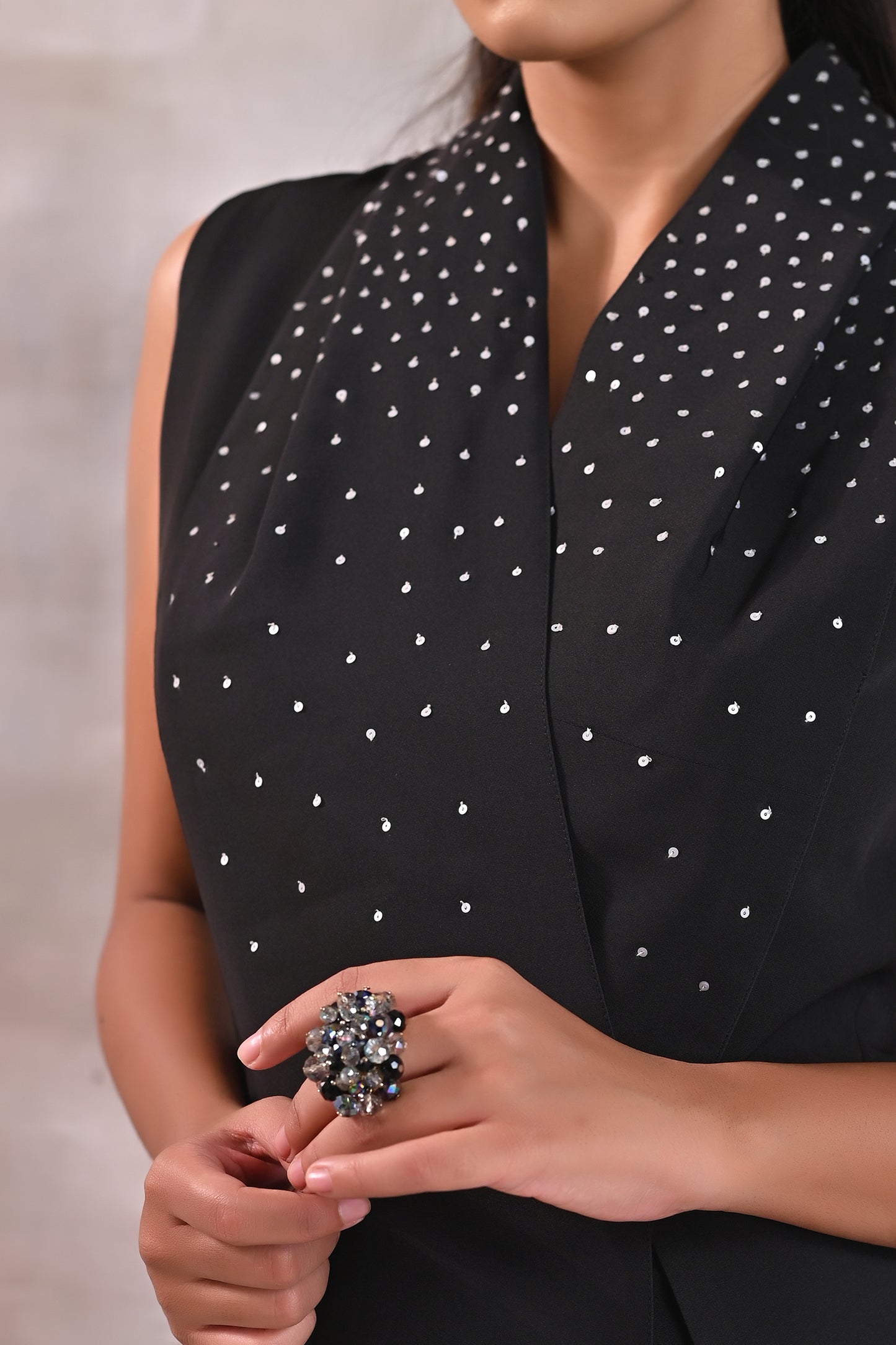 Drape Top with Flared Pants