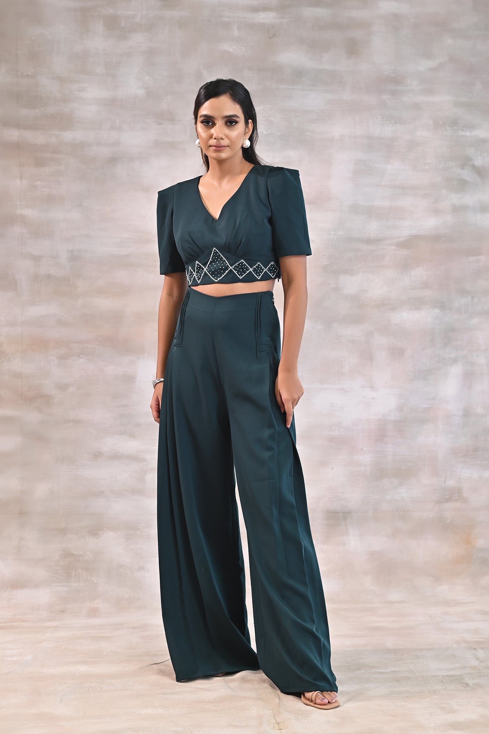 Crop Top with Palazzo - Main Image