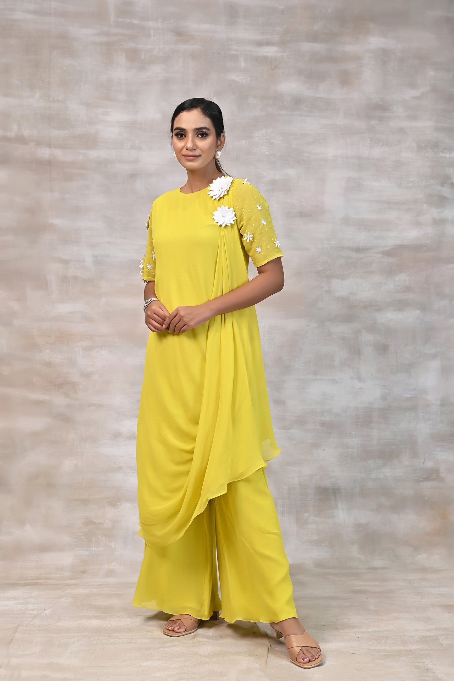 Drape Kurta with Palazzo