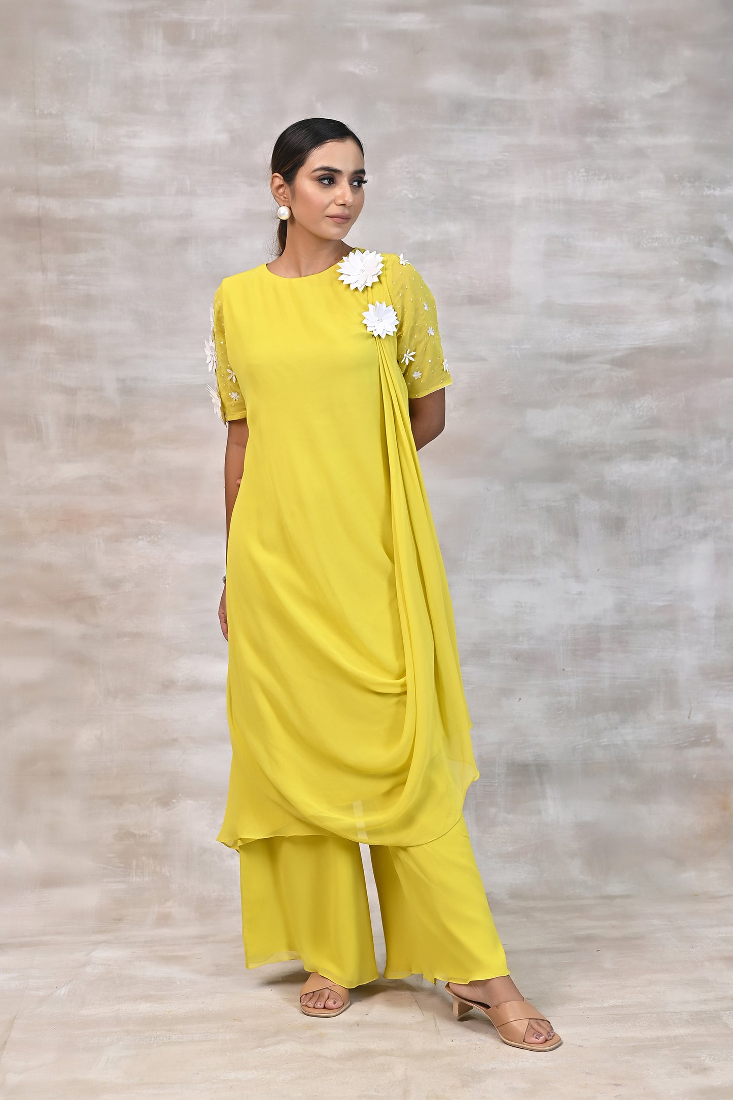 Drape Kurta with Palazzo