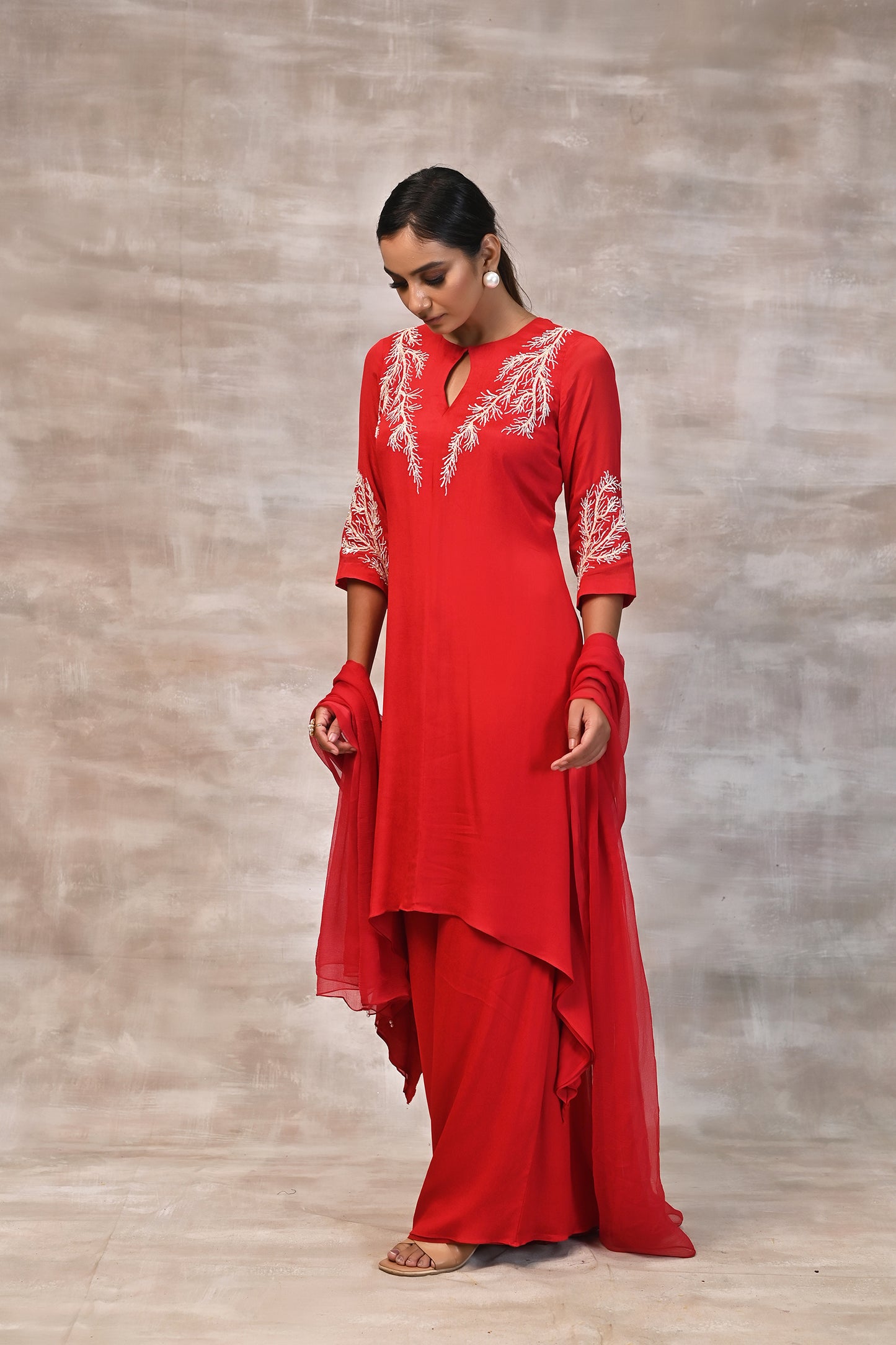 C Cut Kurta with Palazzo