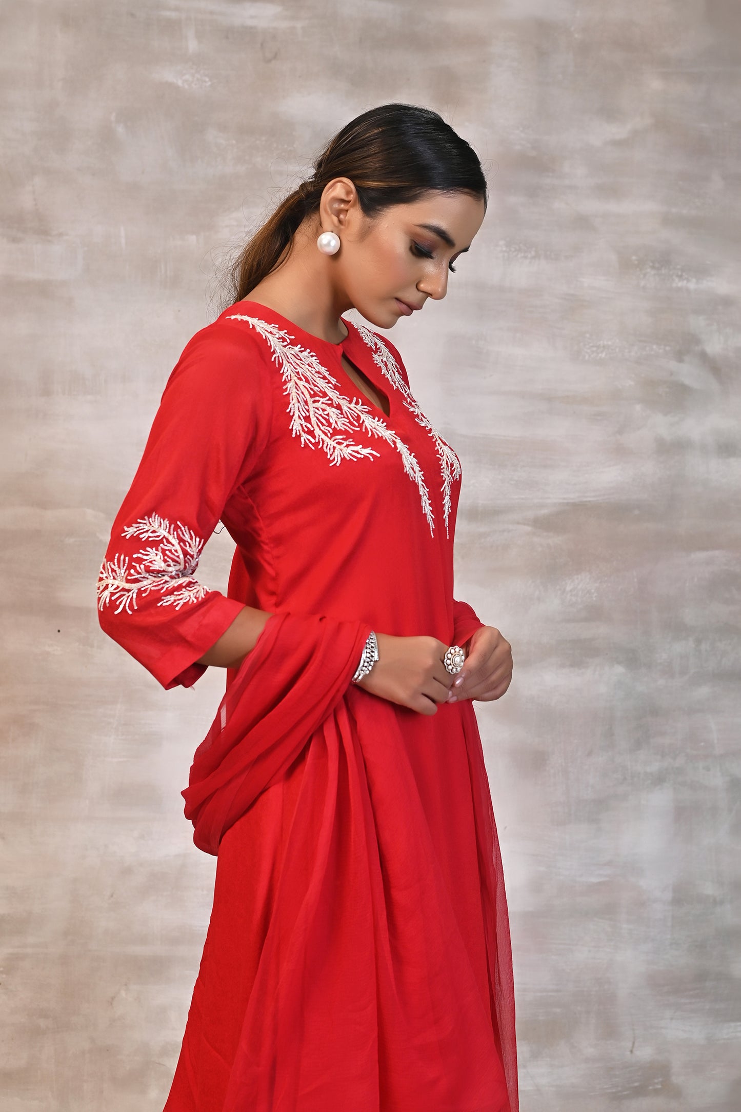 C Cut Kurta with Palazzo