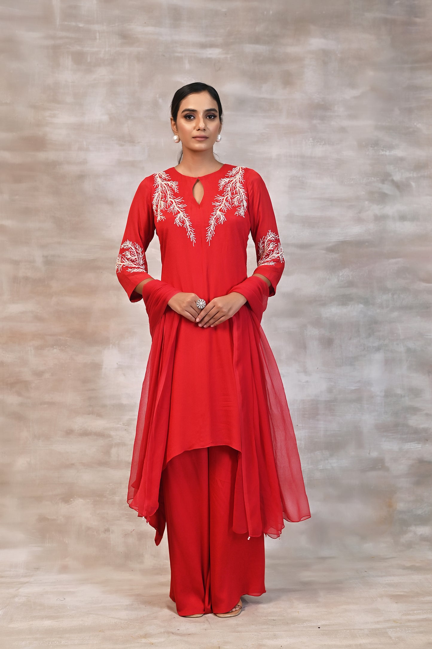 C Cut Kurta with Palazzo