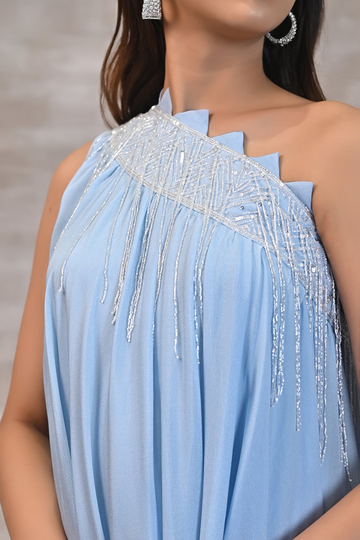 One shoulder Kurta with Palazzo