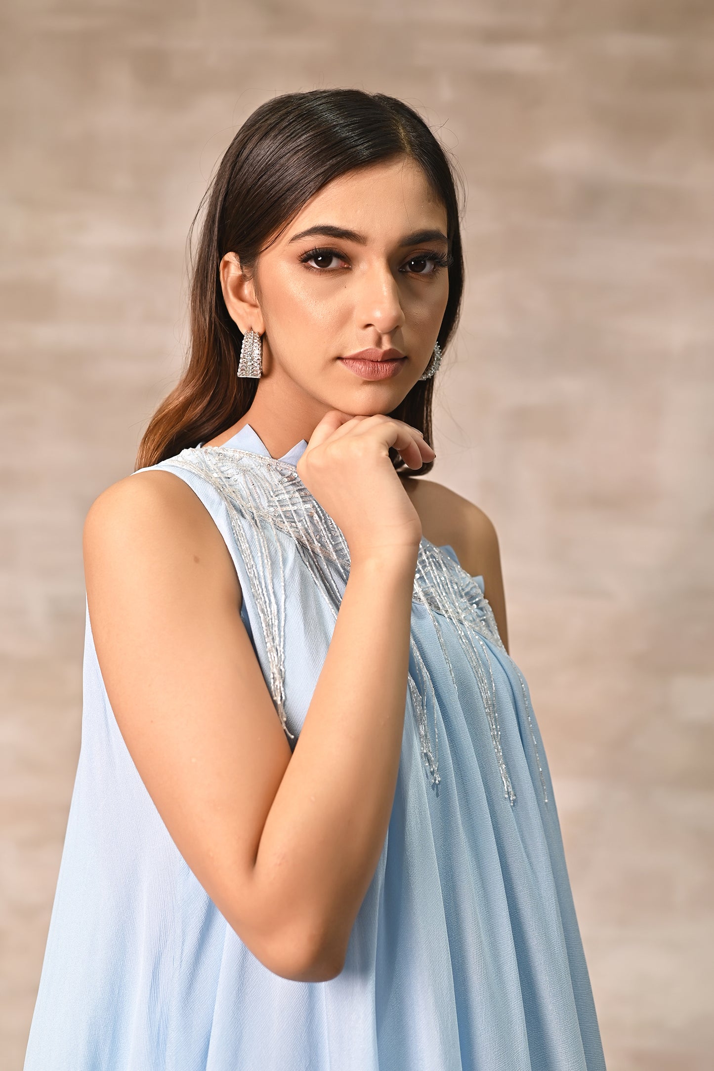 One shoulder Kurta with Palazzo