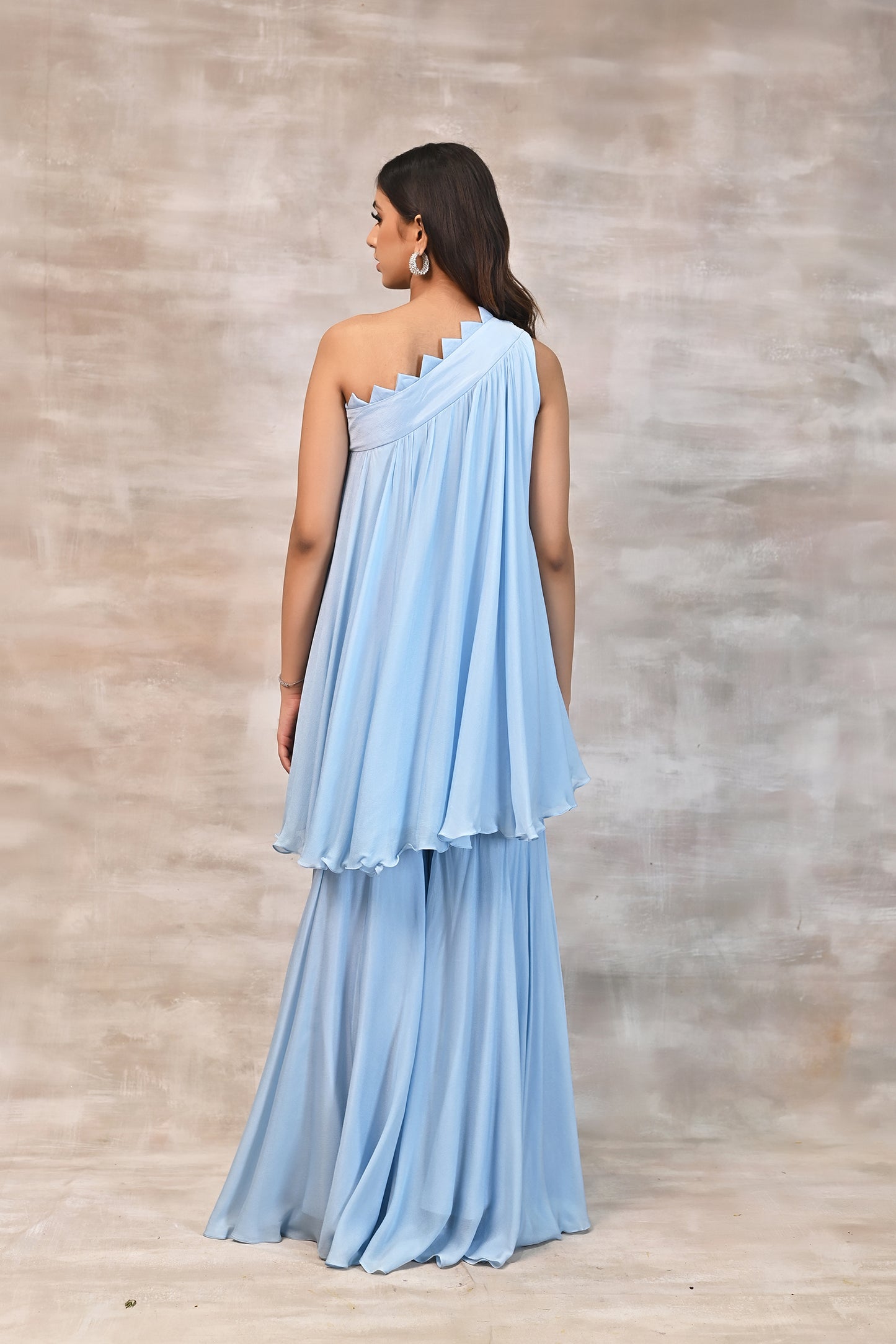 One shoulder Kurta with Palazzo
