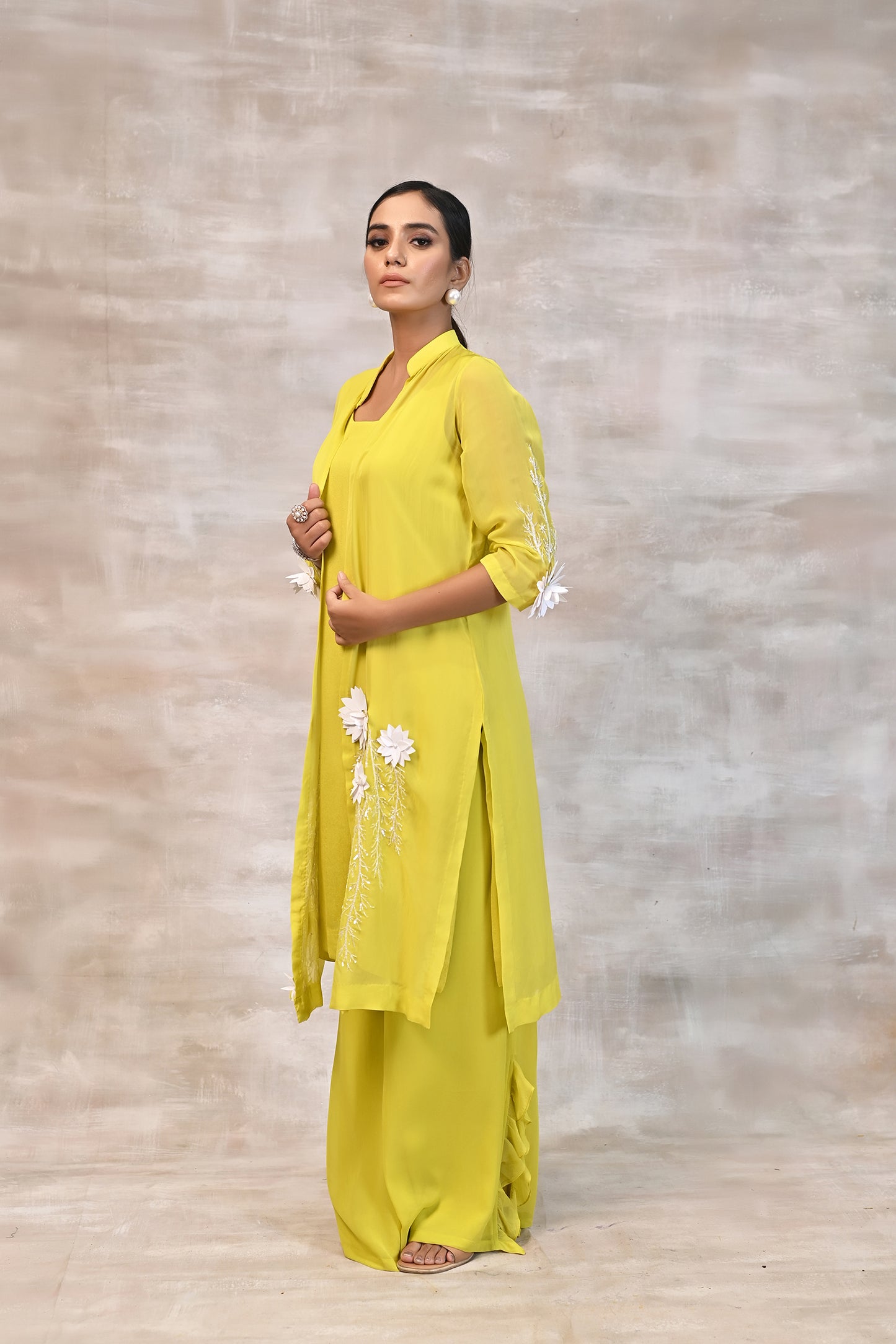 Jacket with Kurta and Palazzo