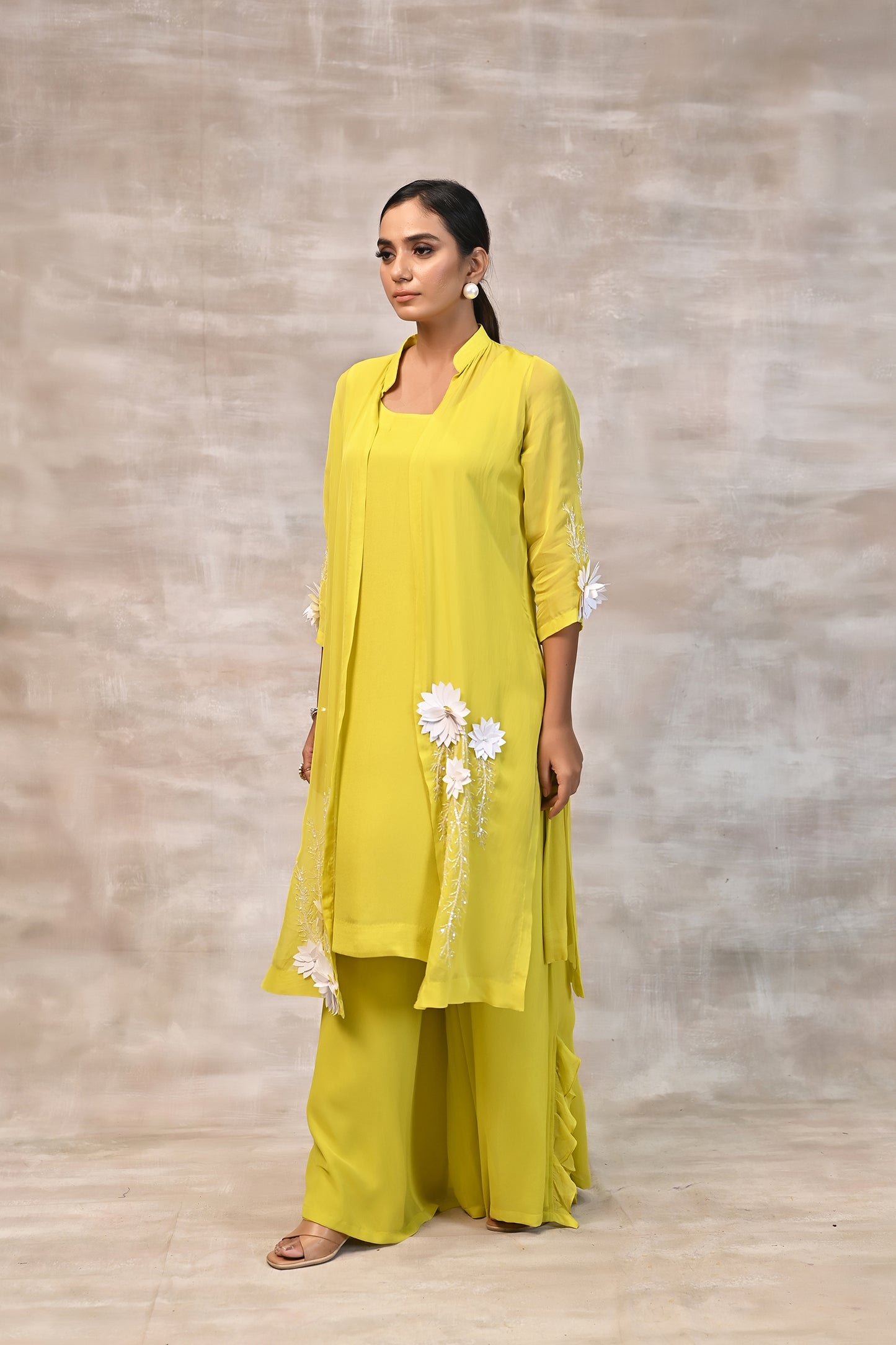 Jacket with Kurta and Palazzo