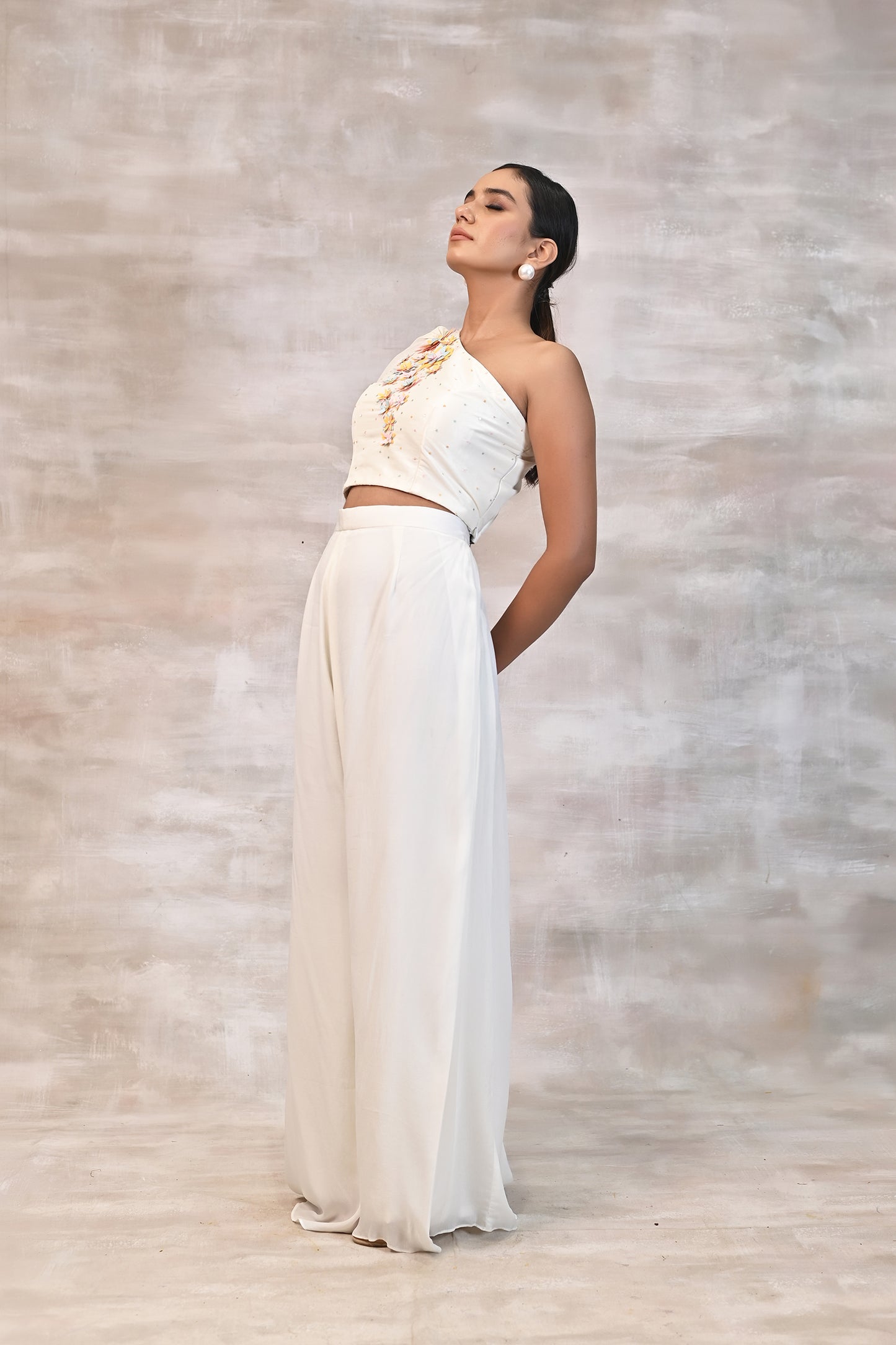 One shoulder Top with Palazzo
