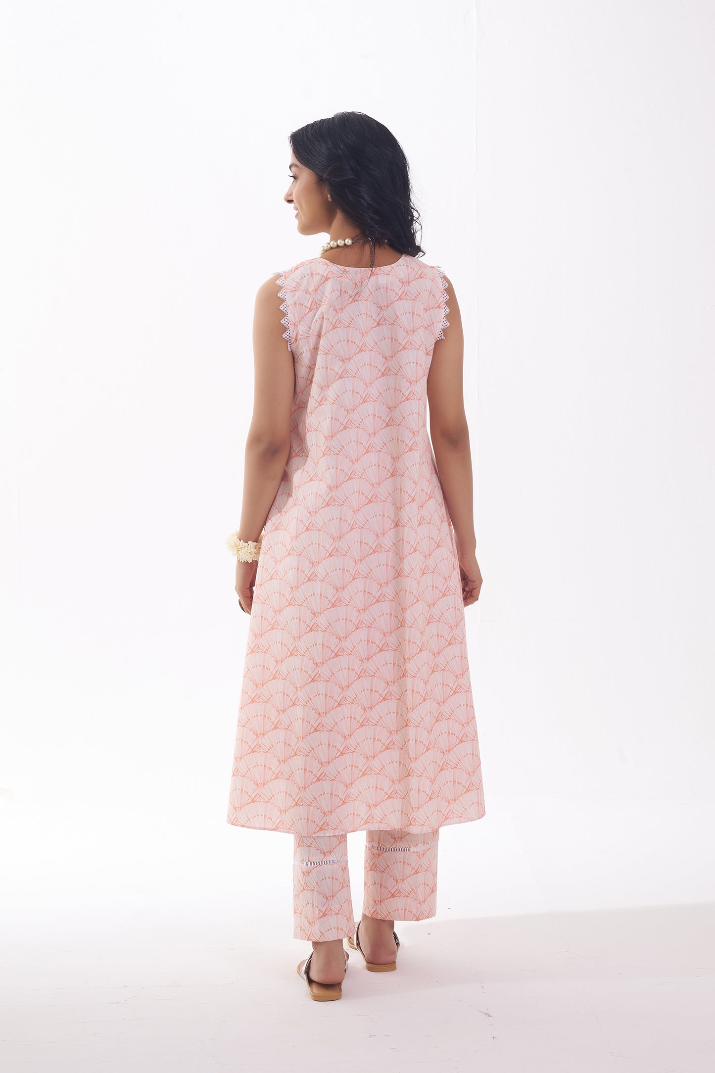 CORAL BLOOM SLEEVELESS CO-ORD SET