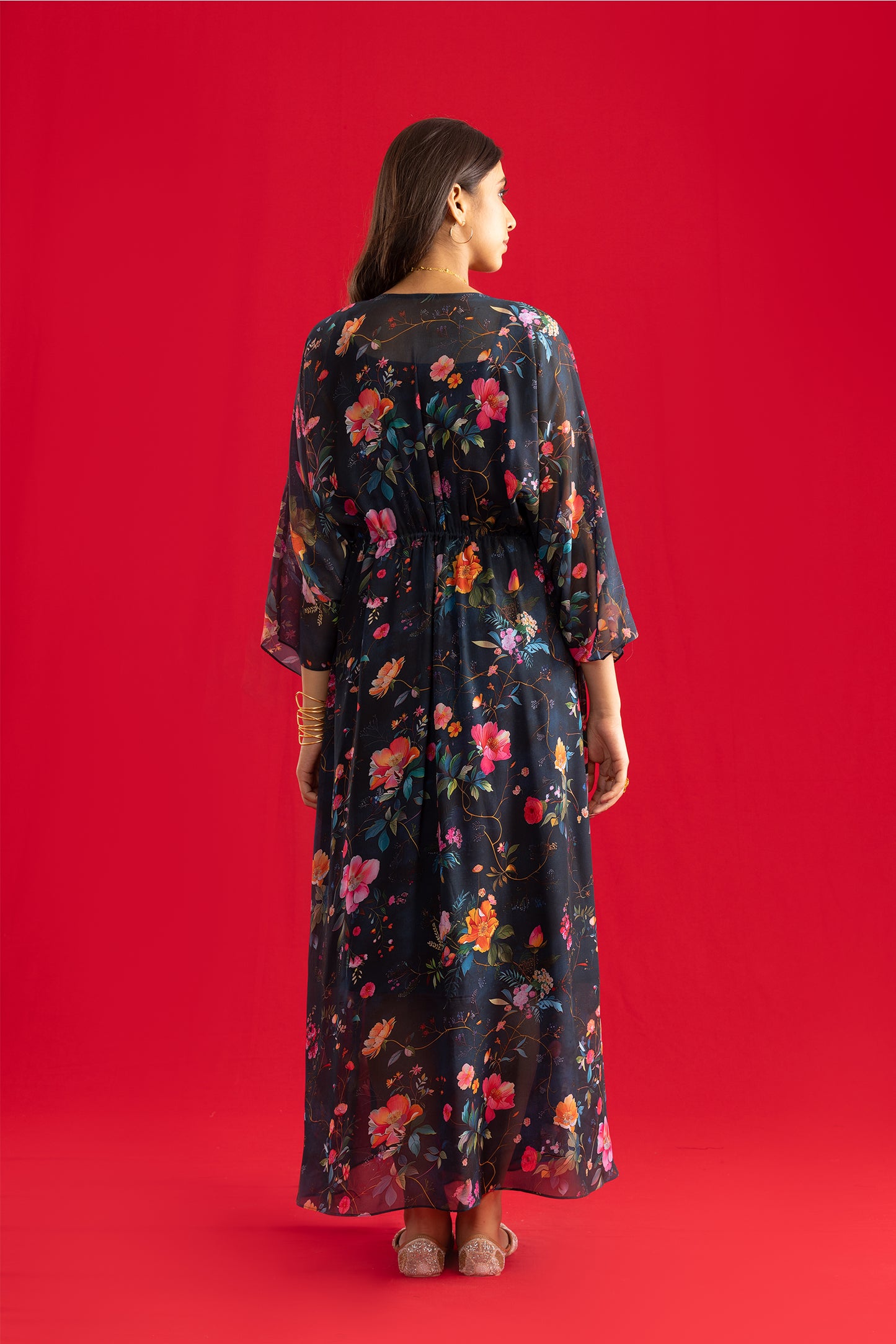 Blue Floral Fantasy Kaftan