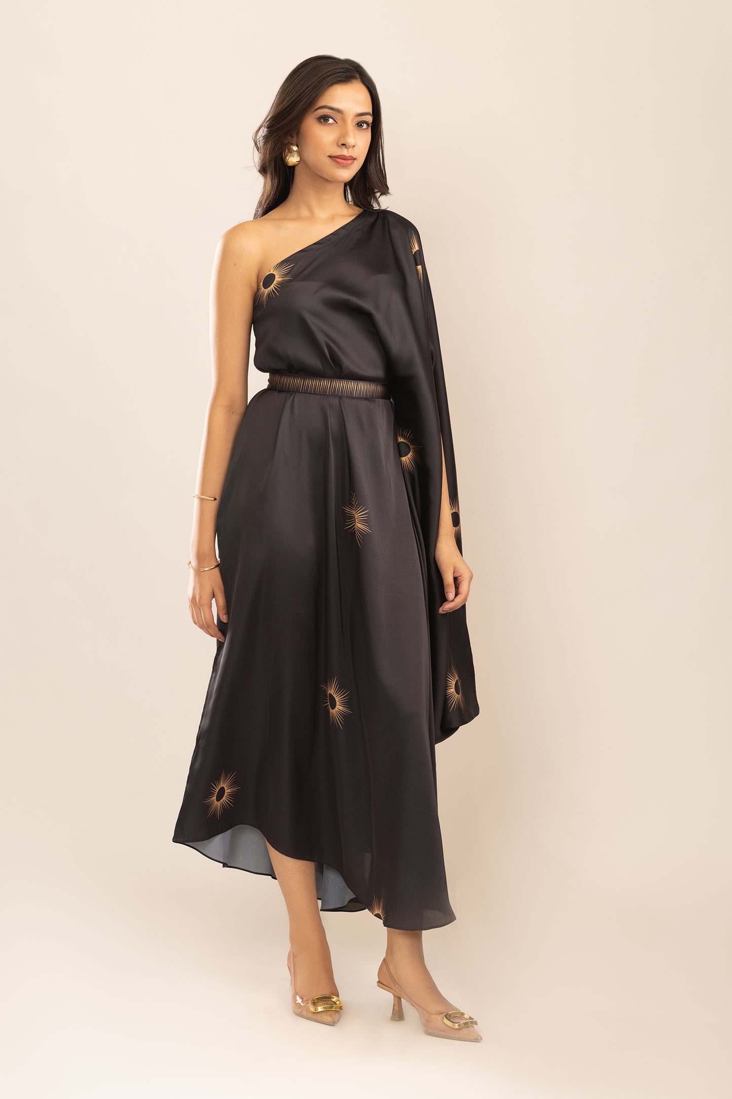 SUN DUST DRAPE DRESS