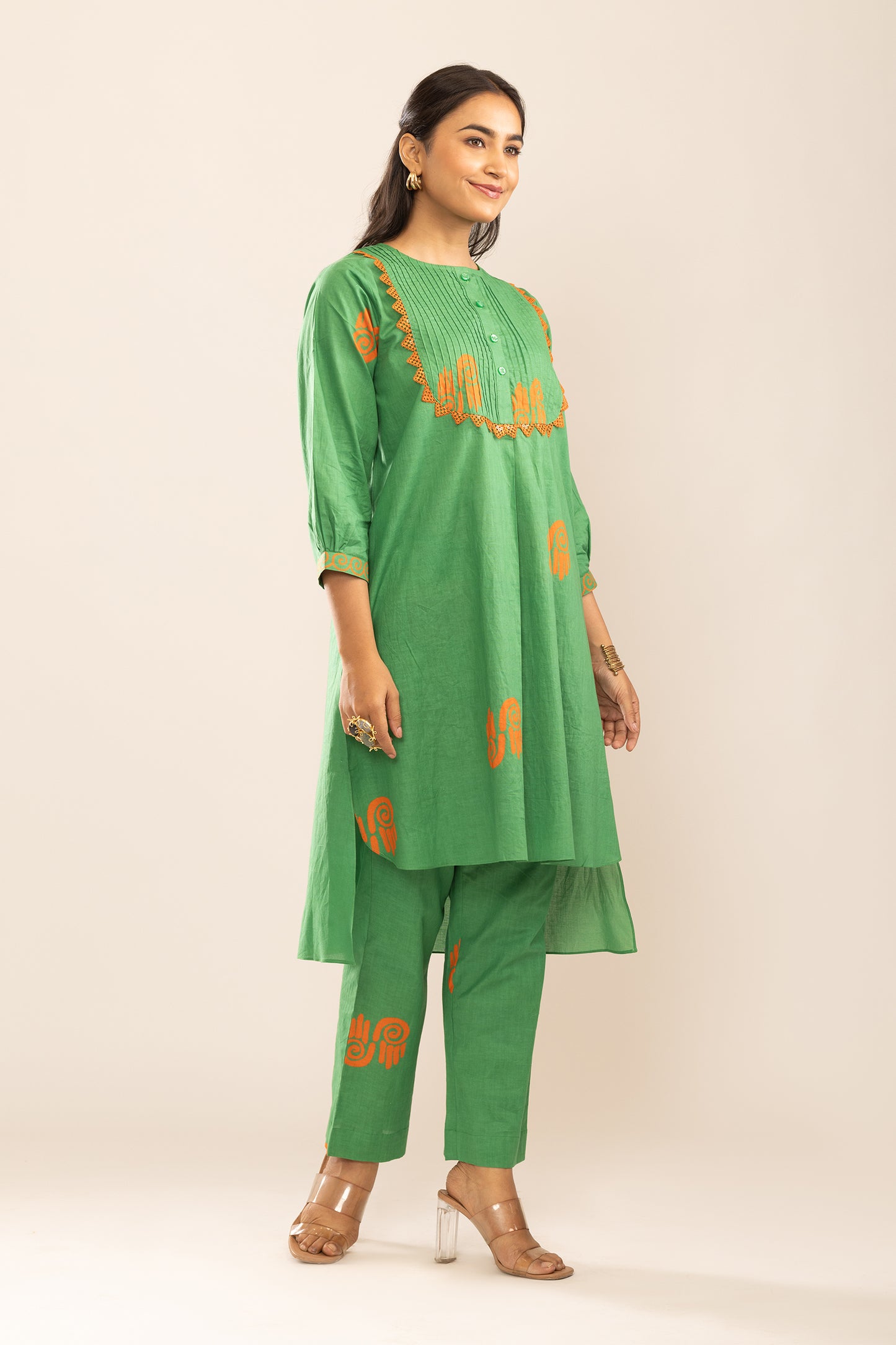 DUSKY GUAVA HIGH-LOW CO-ORD SET