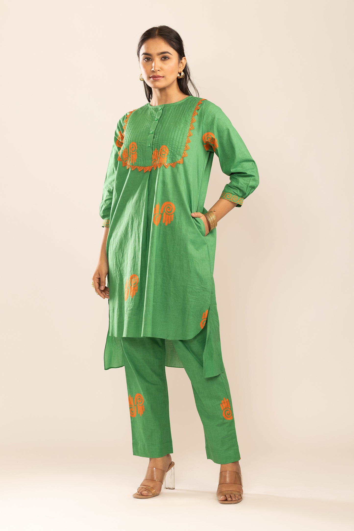 DUSKY GUAVA HIGH-LOW CO-ORD SET