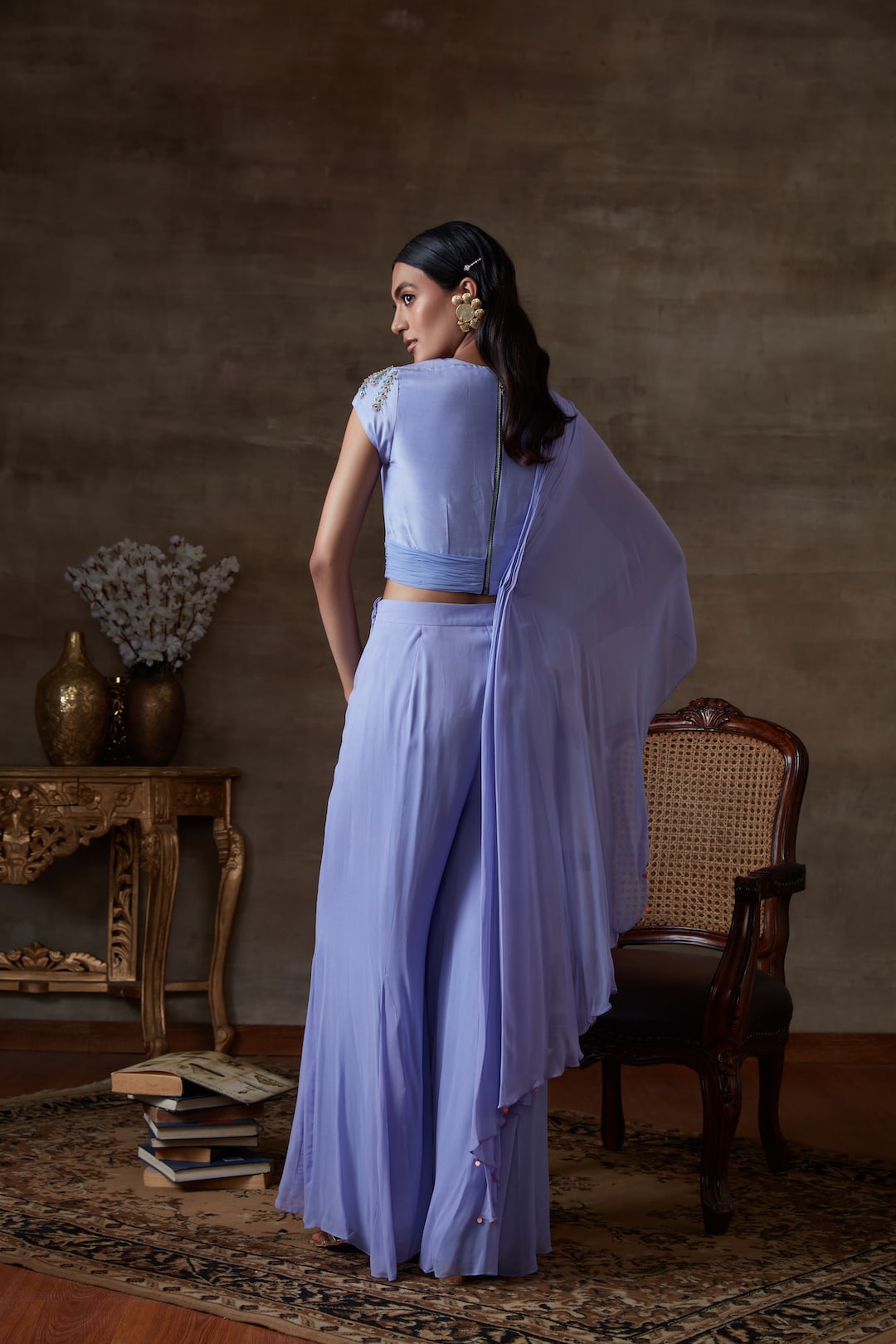 Crop Top And Bell Bottom - Dira by Diksha