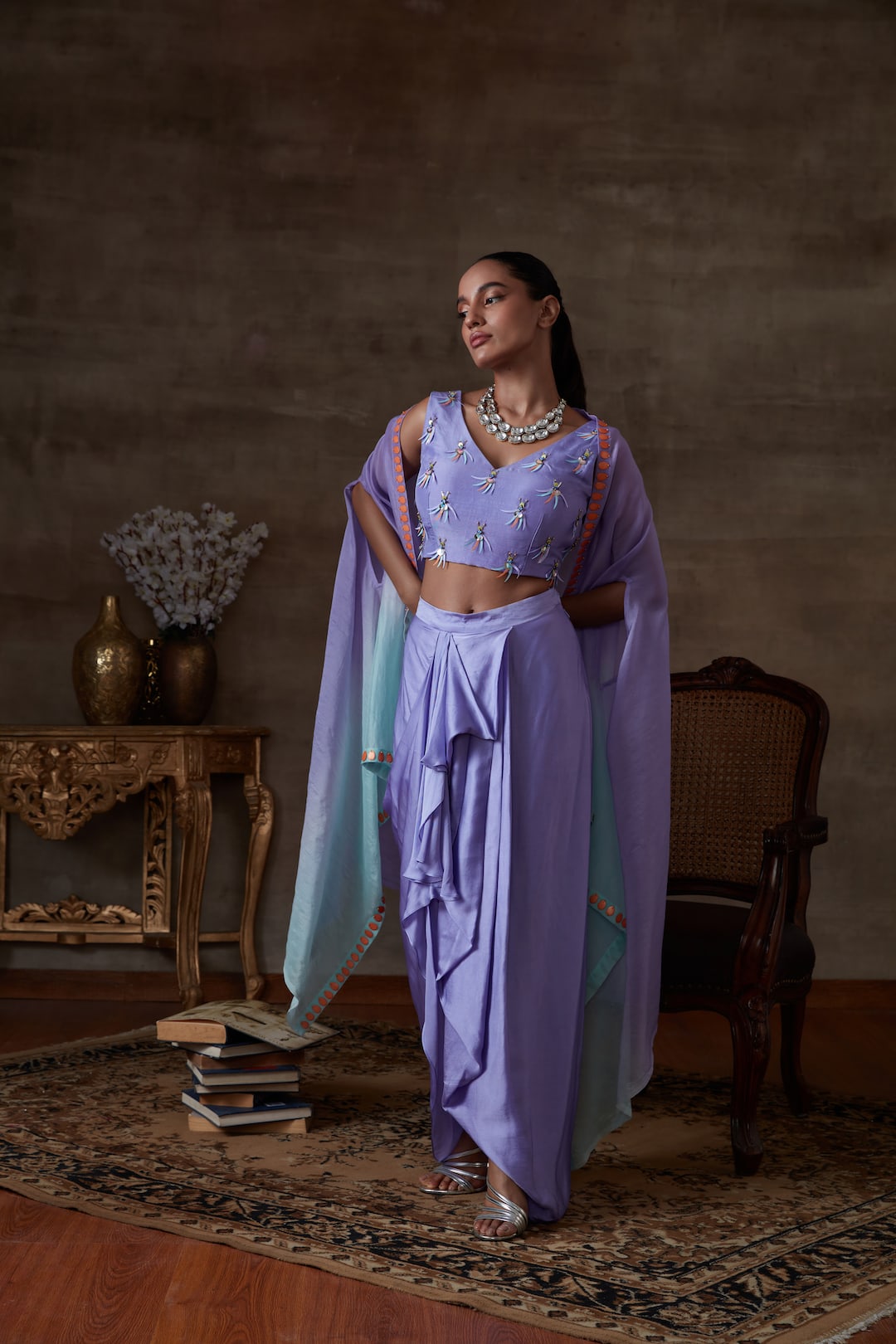 Bustier With Lungi - Dira by Diksha