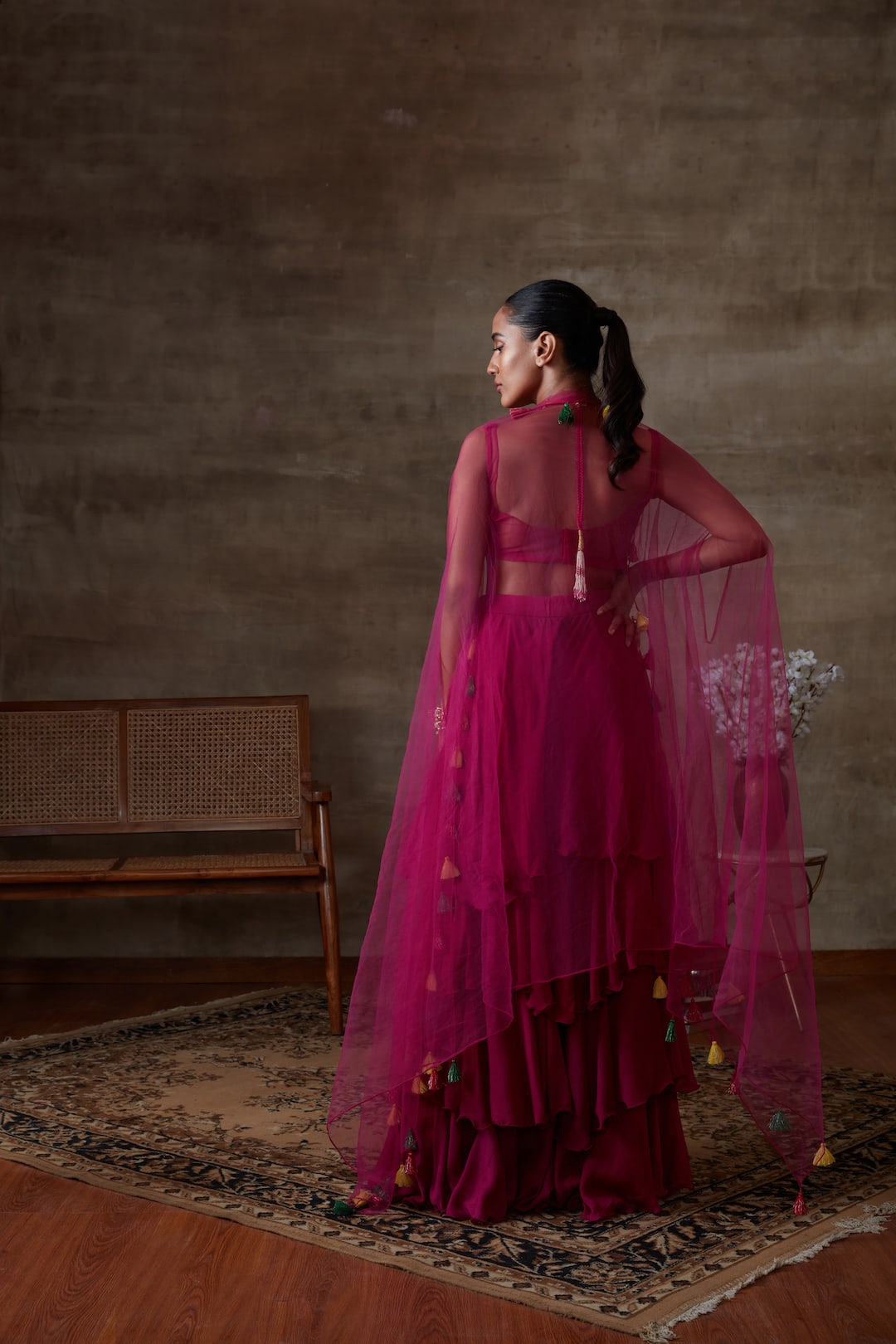 Crop Top With Palazzo - Dira by Diksha