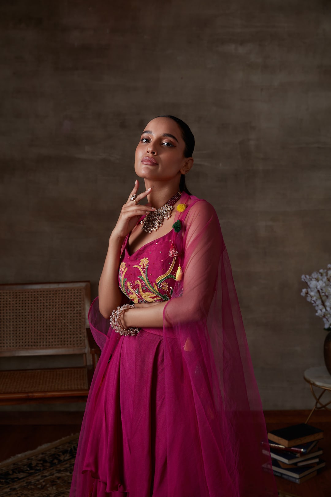 Crop Top With Palazzo - Dira by Diksha