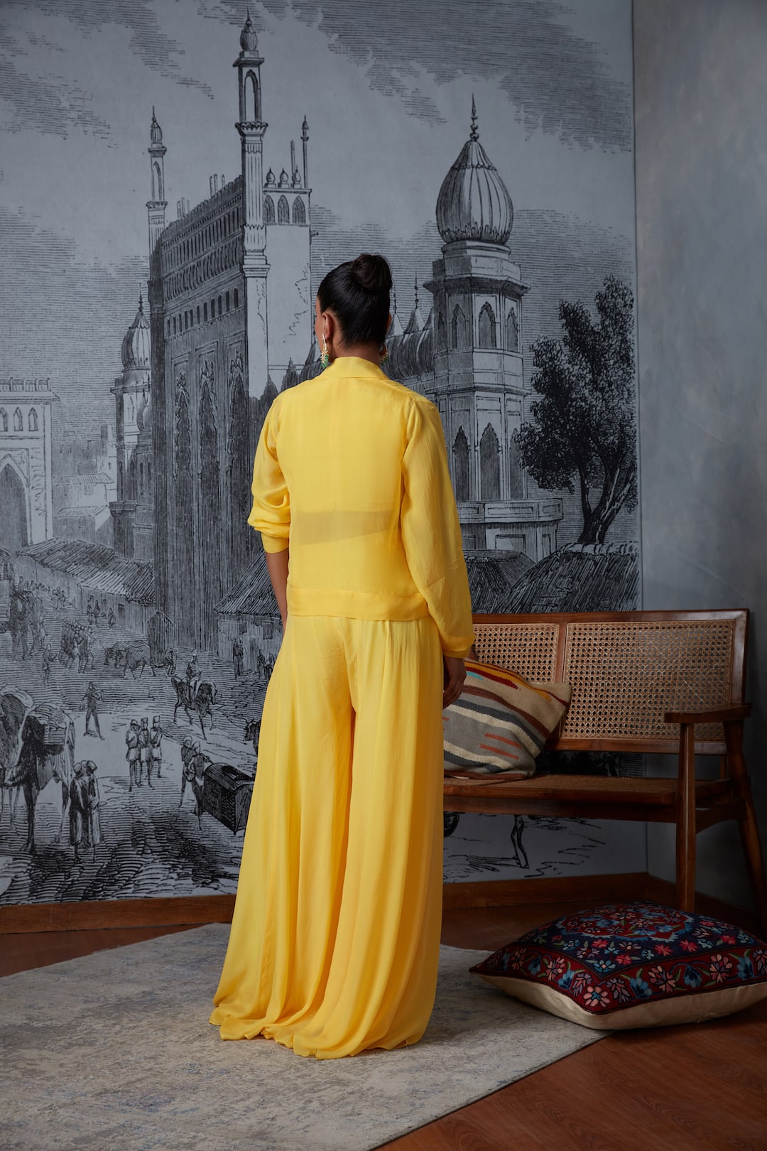 Crop Top With Palazzo - Dira by Diksha