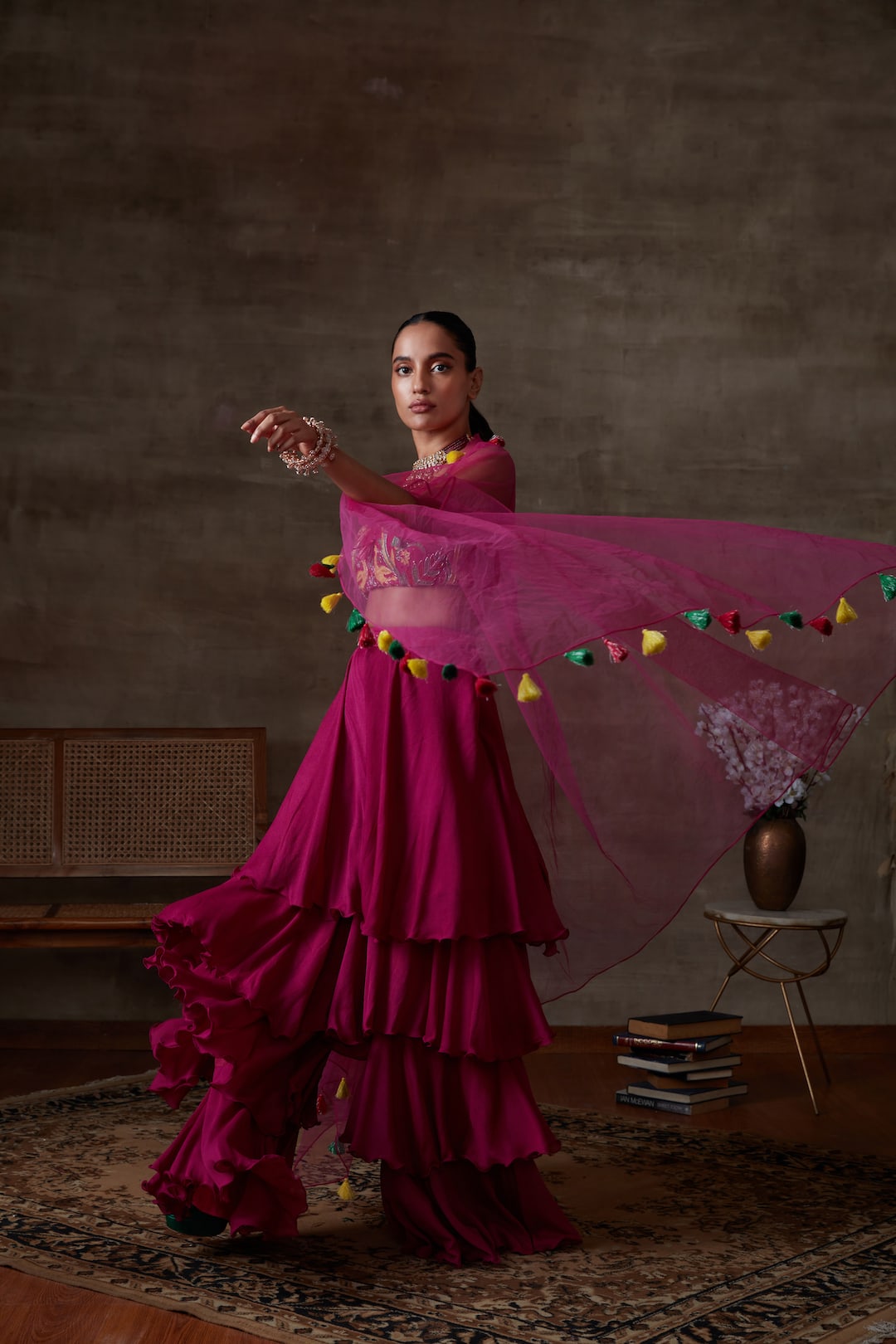 Crop Top With Palazzo - Dira by Diksha