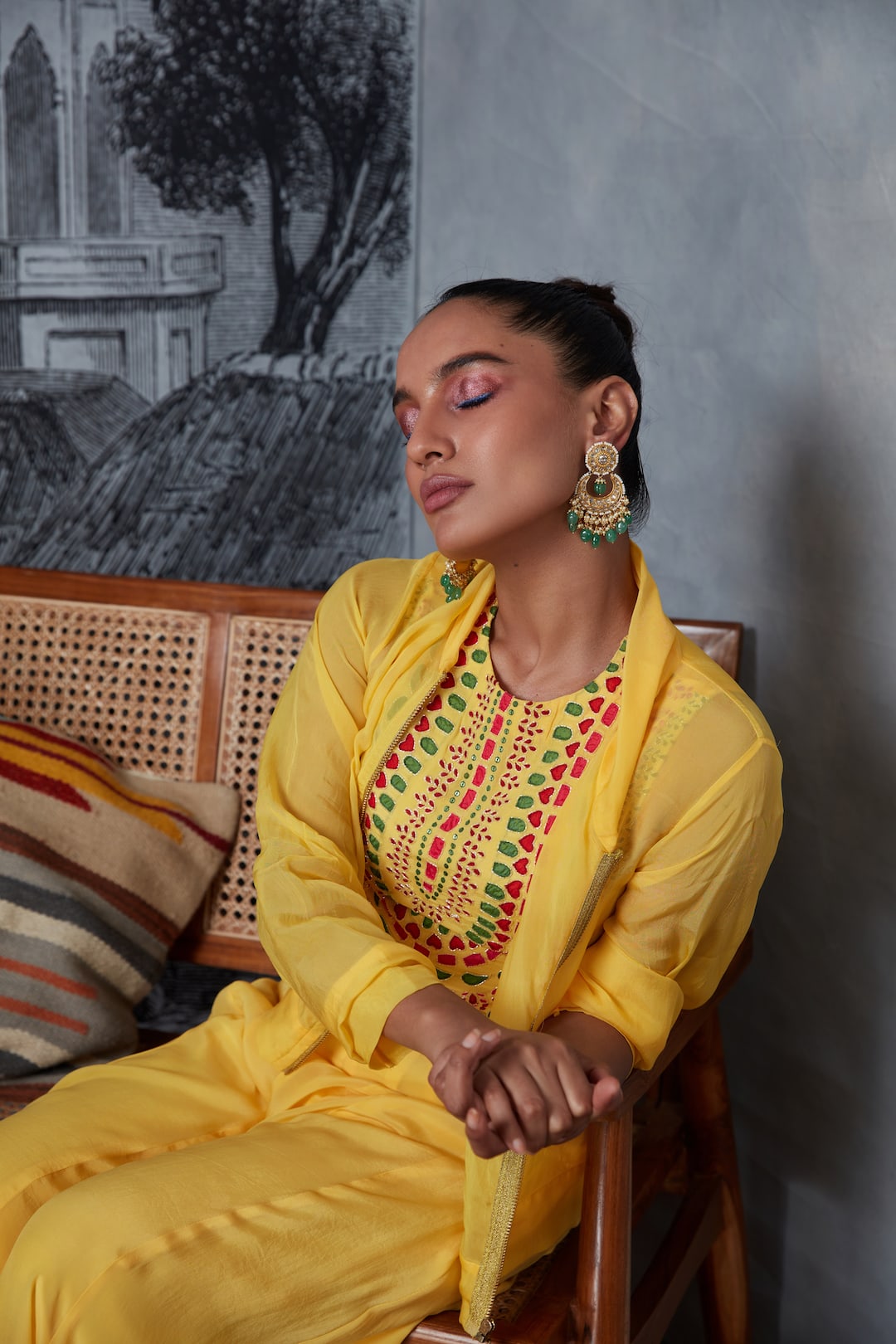 Crop Top With Palazzo - Dira by Diksha