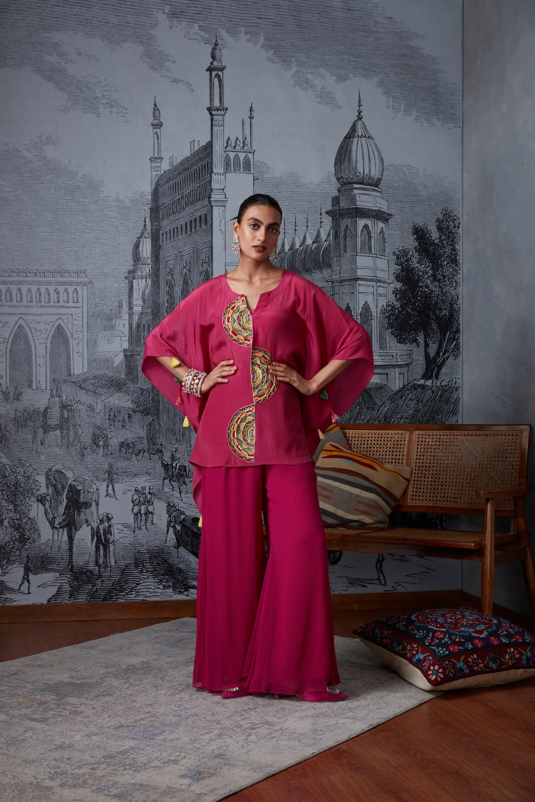 Kaftan With Bell Bottom - Dira by Diksha