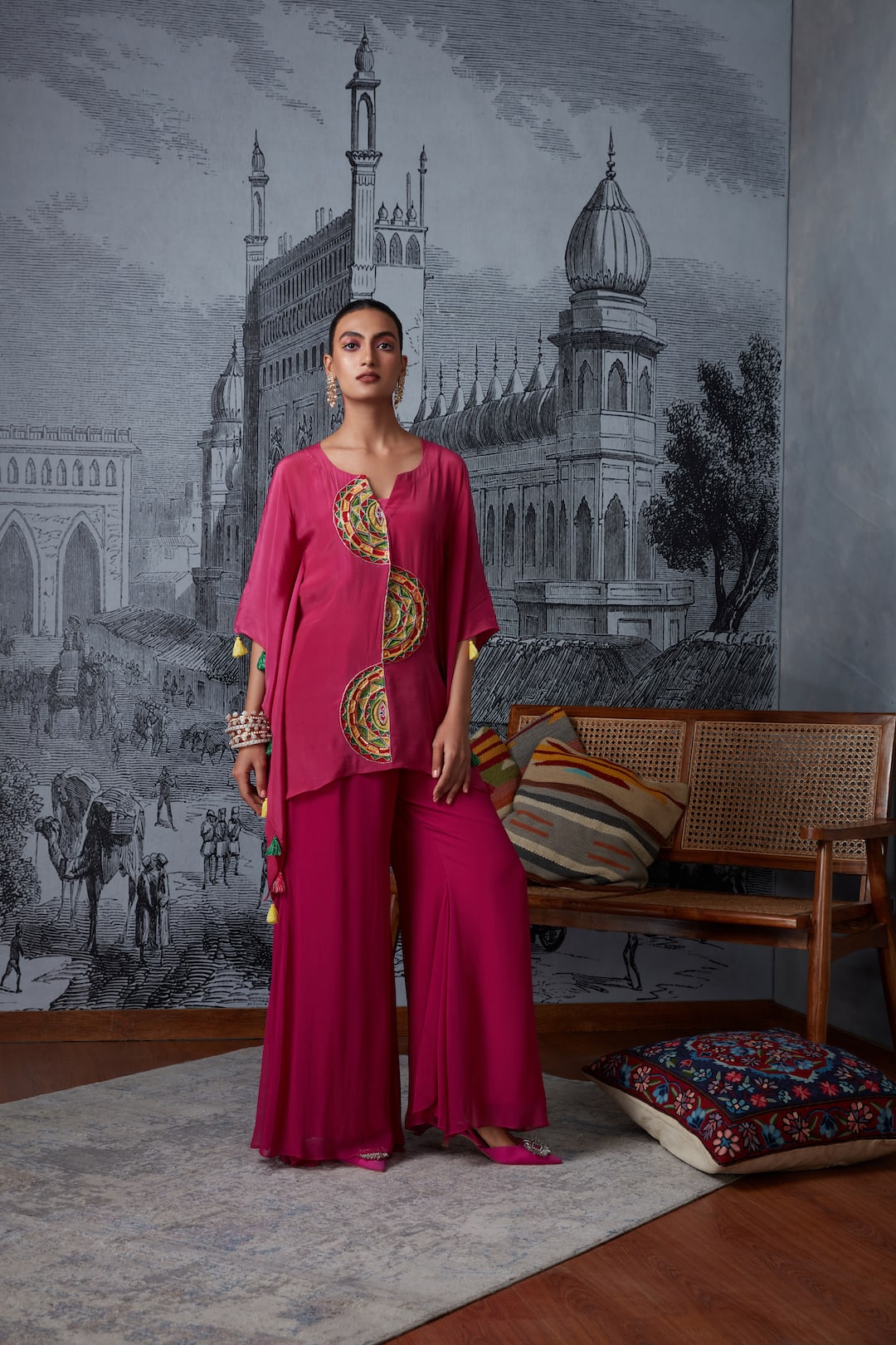 Kaftan With Bell Bottom - Dira by Diksha