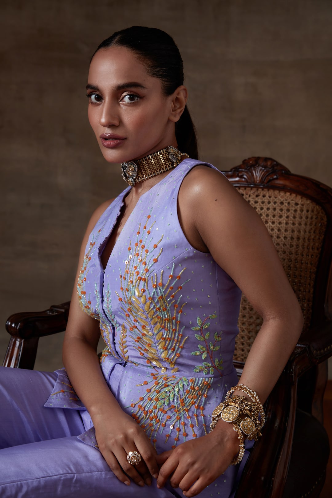 Peplum Top With Bell Bottoms - Dira by Diksha